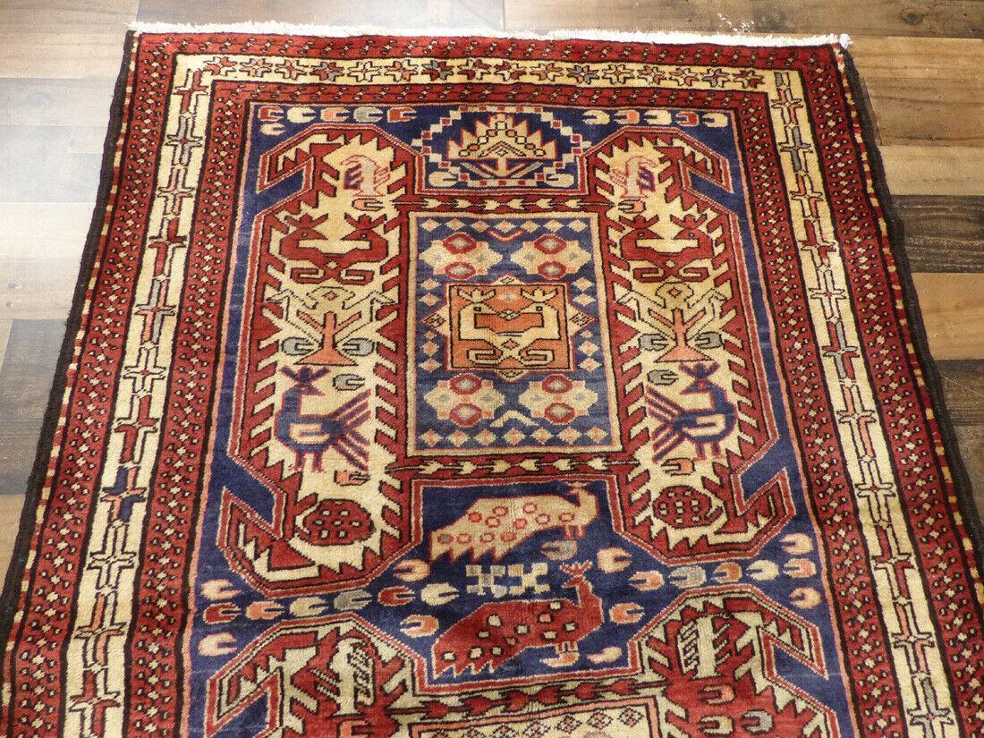 Gorgeous Vintage Hamadan Meshkin Runner Rug Runner 4x10 Ft