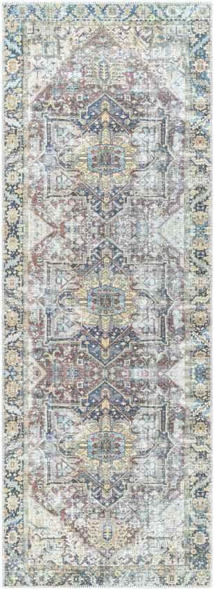 Gilbertville Traditional Green Washable Area Rug