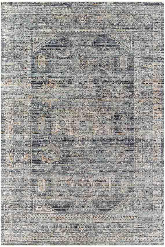 Gilda Traditional Grass Green/Charcoal Washable Area Rug