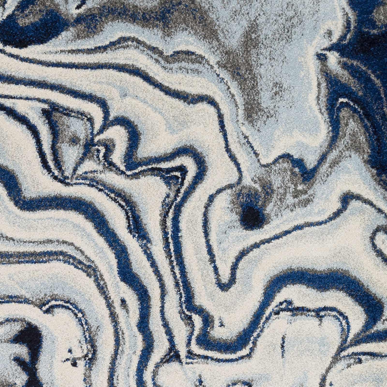 Glendon Cream Blue Marble Rug