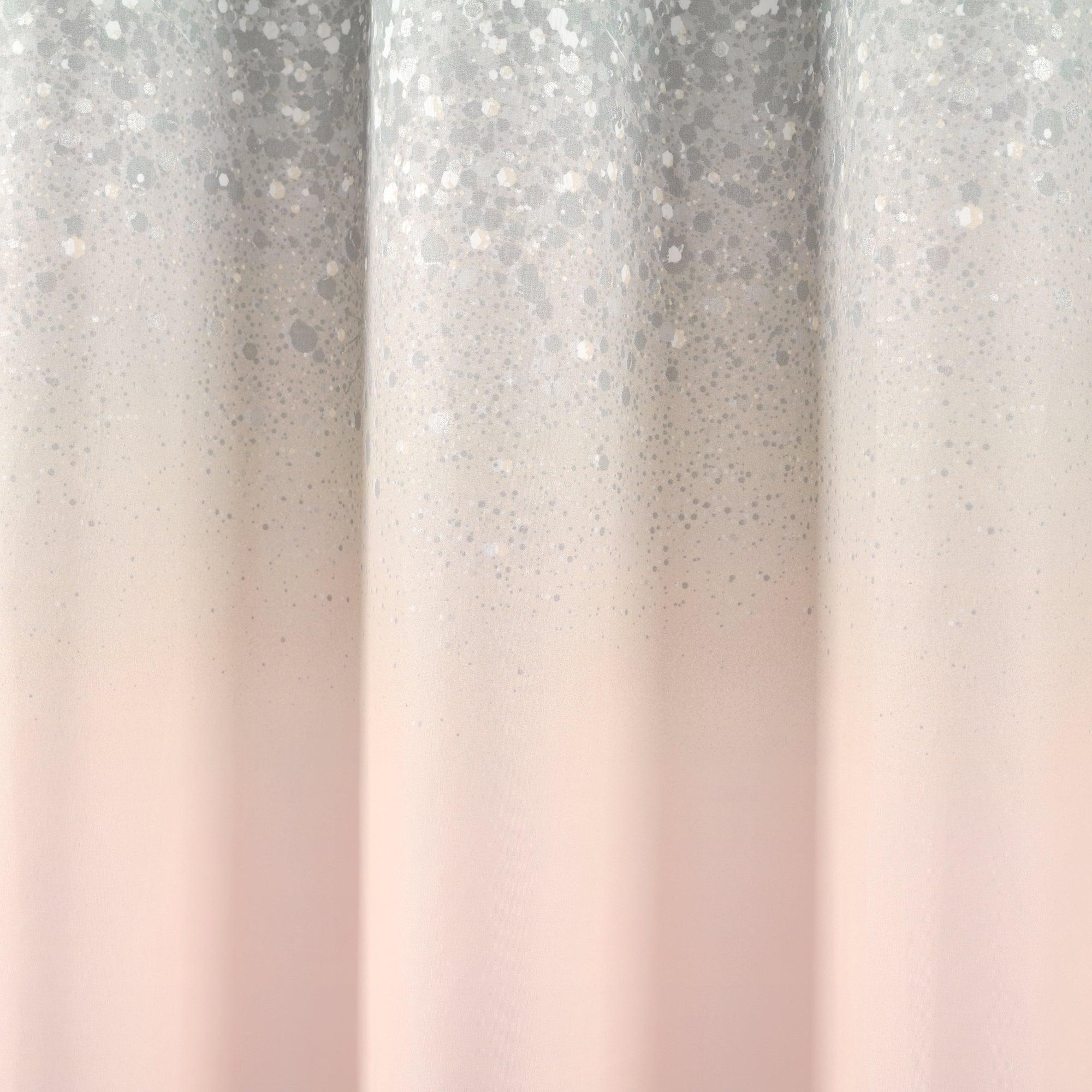 Glitter Ombre Metallic Print Shower Curtain