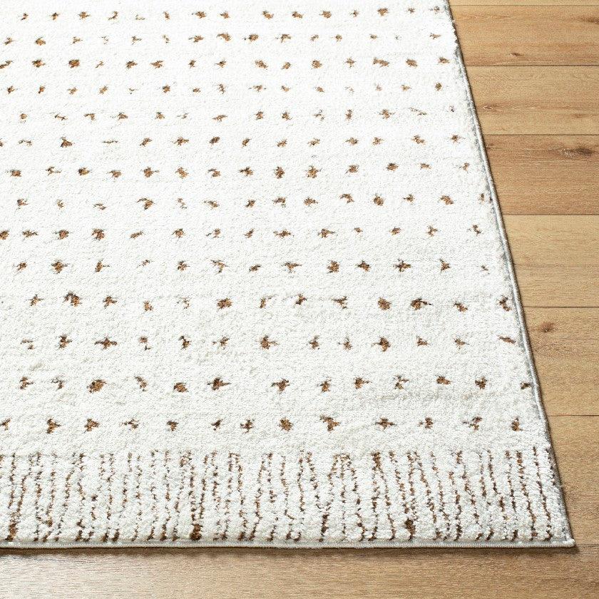 Haily Modern Ivory/Brown Area Rug