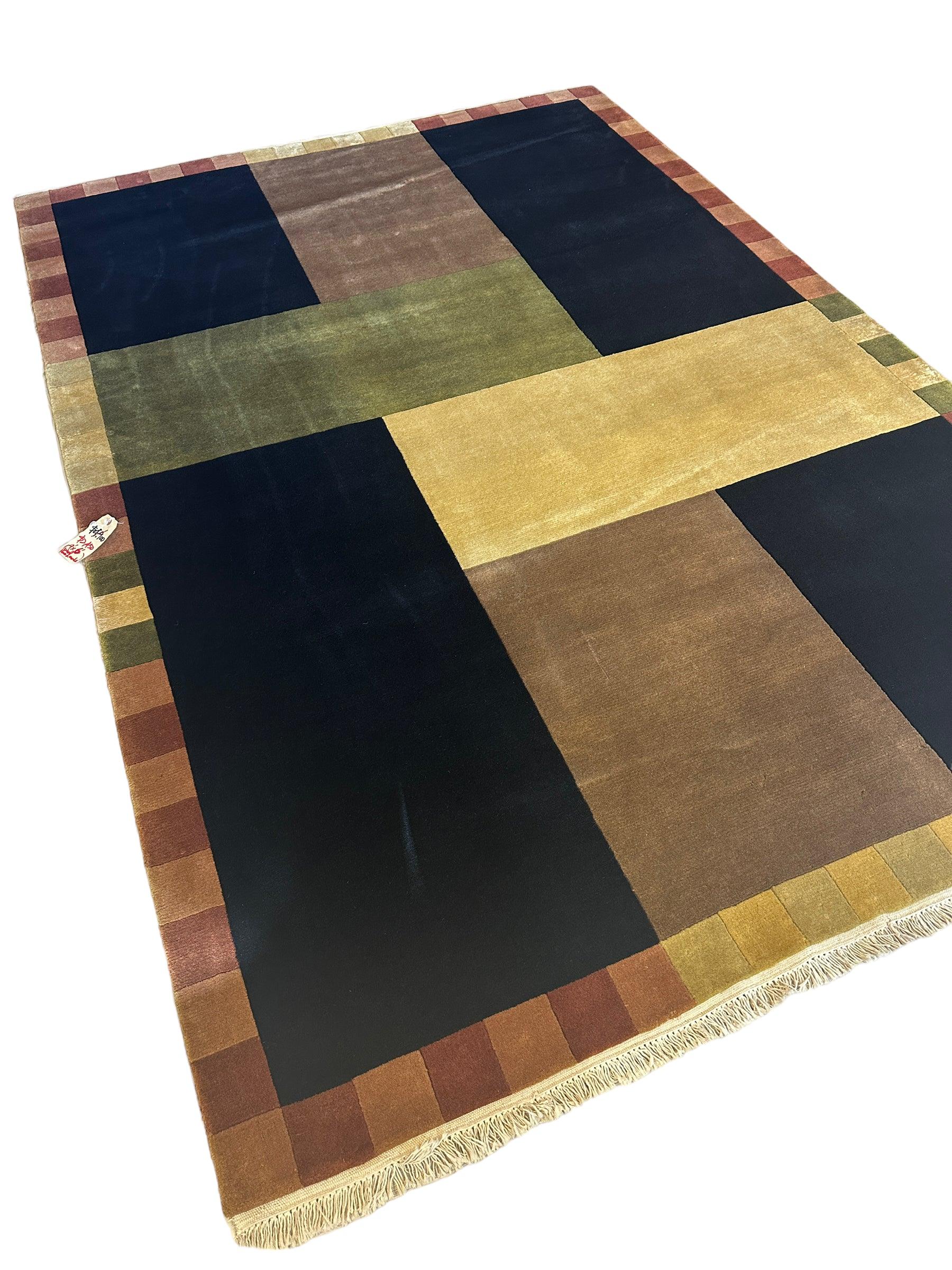 Hand Knotted Modern Wool Rug 6’2” x 9’