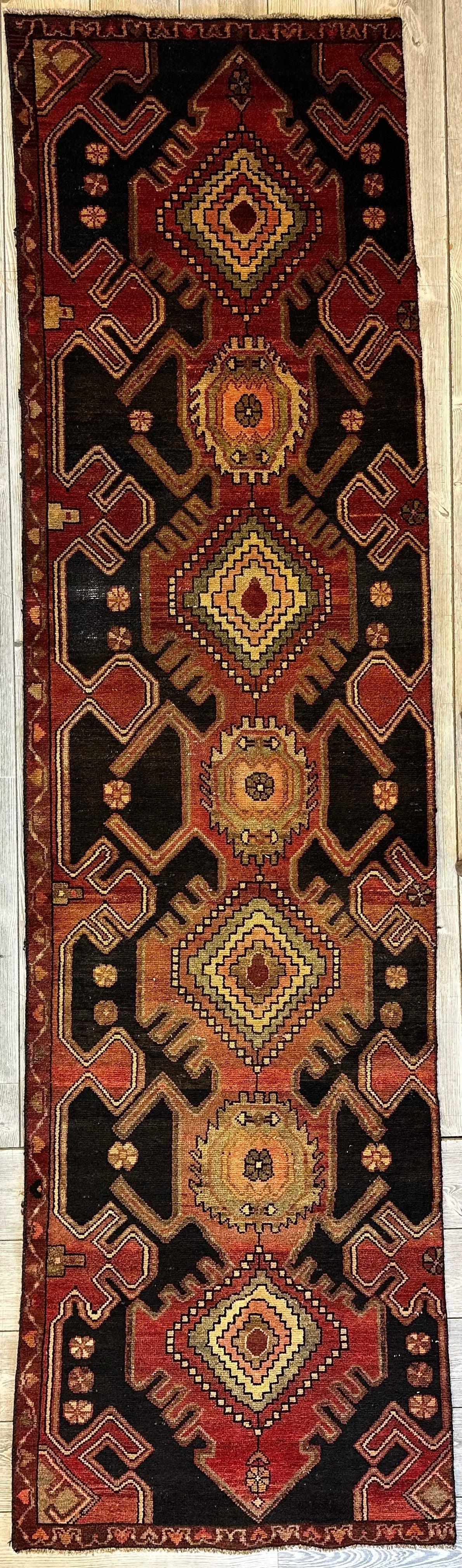 Hand-knotted Persian Tribal Runner Rug 2’6”x9’10”