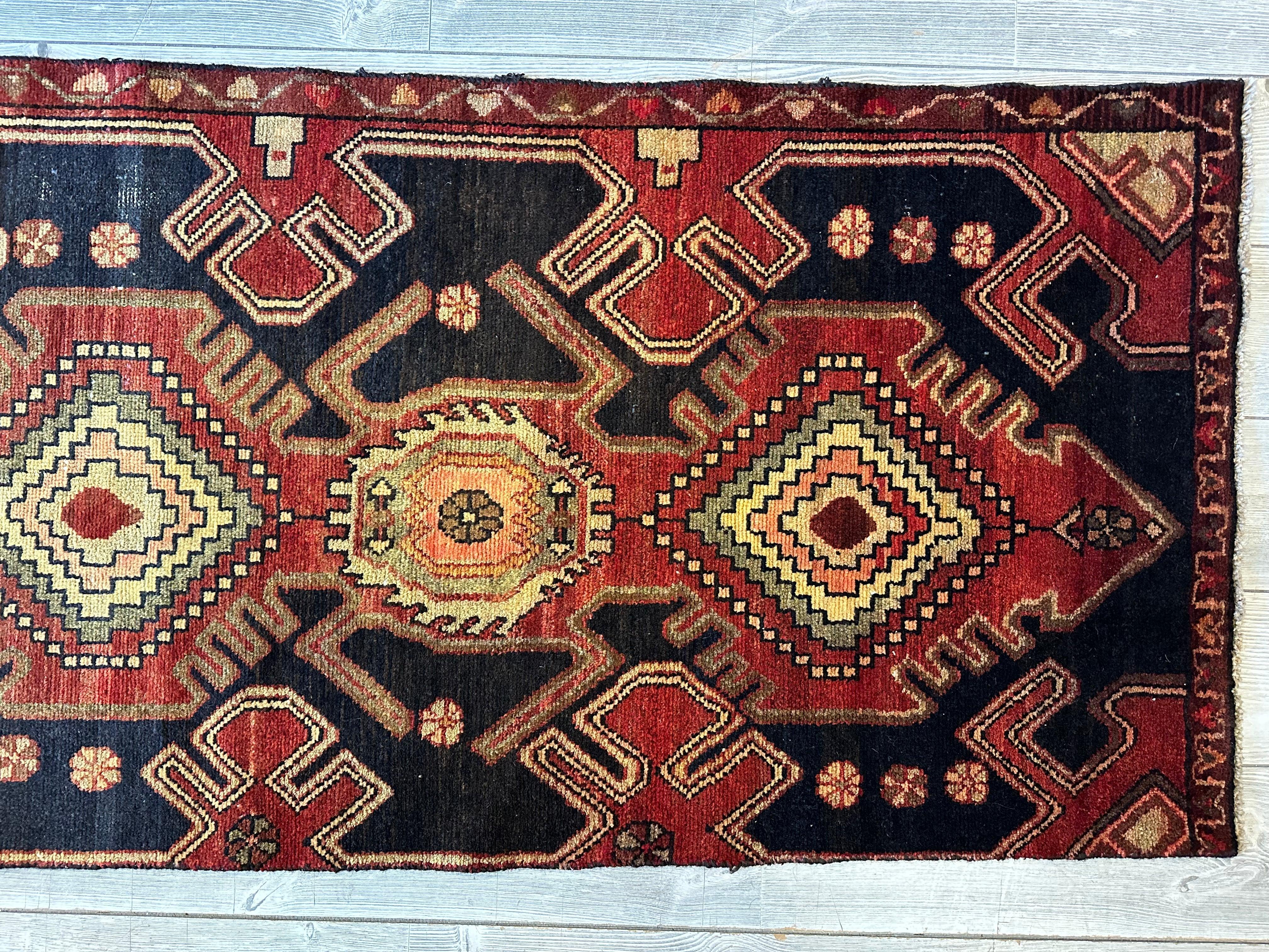 Hand-knotted Persian Tribal Runner Rug 2’6”x9’10”