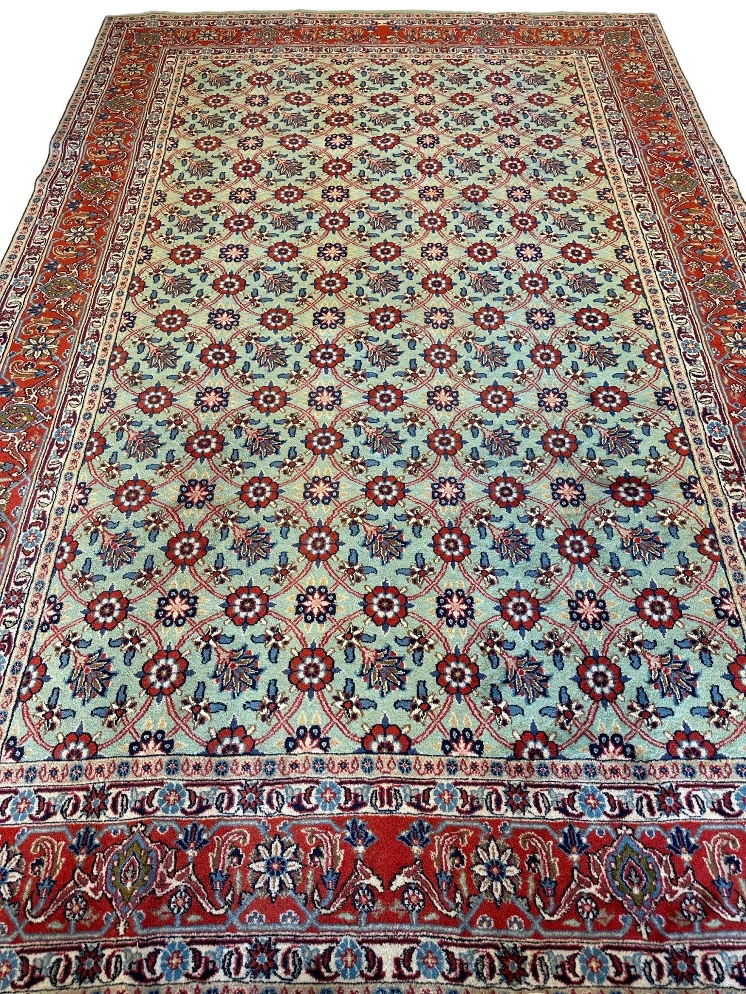 Hand-knotted Persian Veramin Wool & Silk Rug 7 x 10 ft