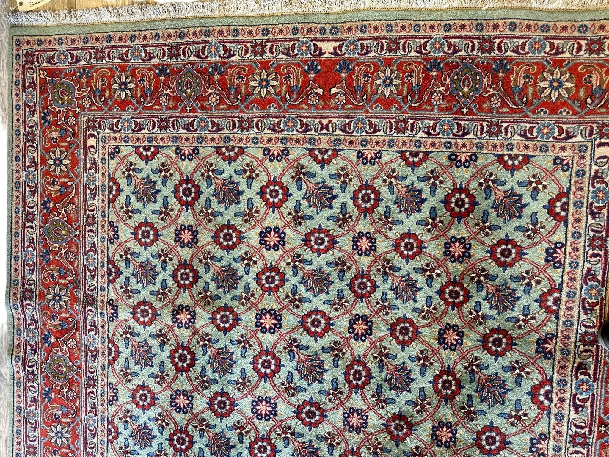 Hand-knotted Persian Veramin Wool & Silk Rug 7 x 10 ft