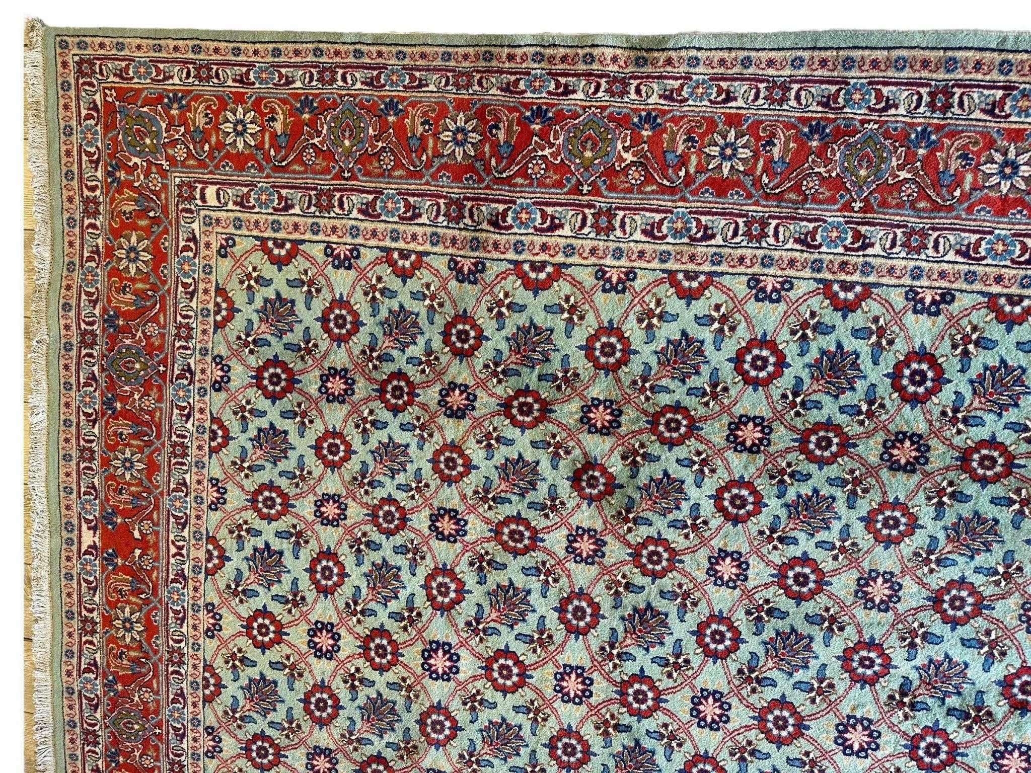 Hand-knotted Persian Veramin Wool & Silk Rug 7 x 10 ft