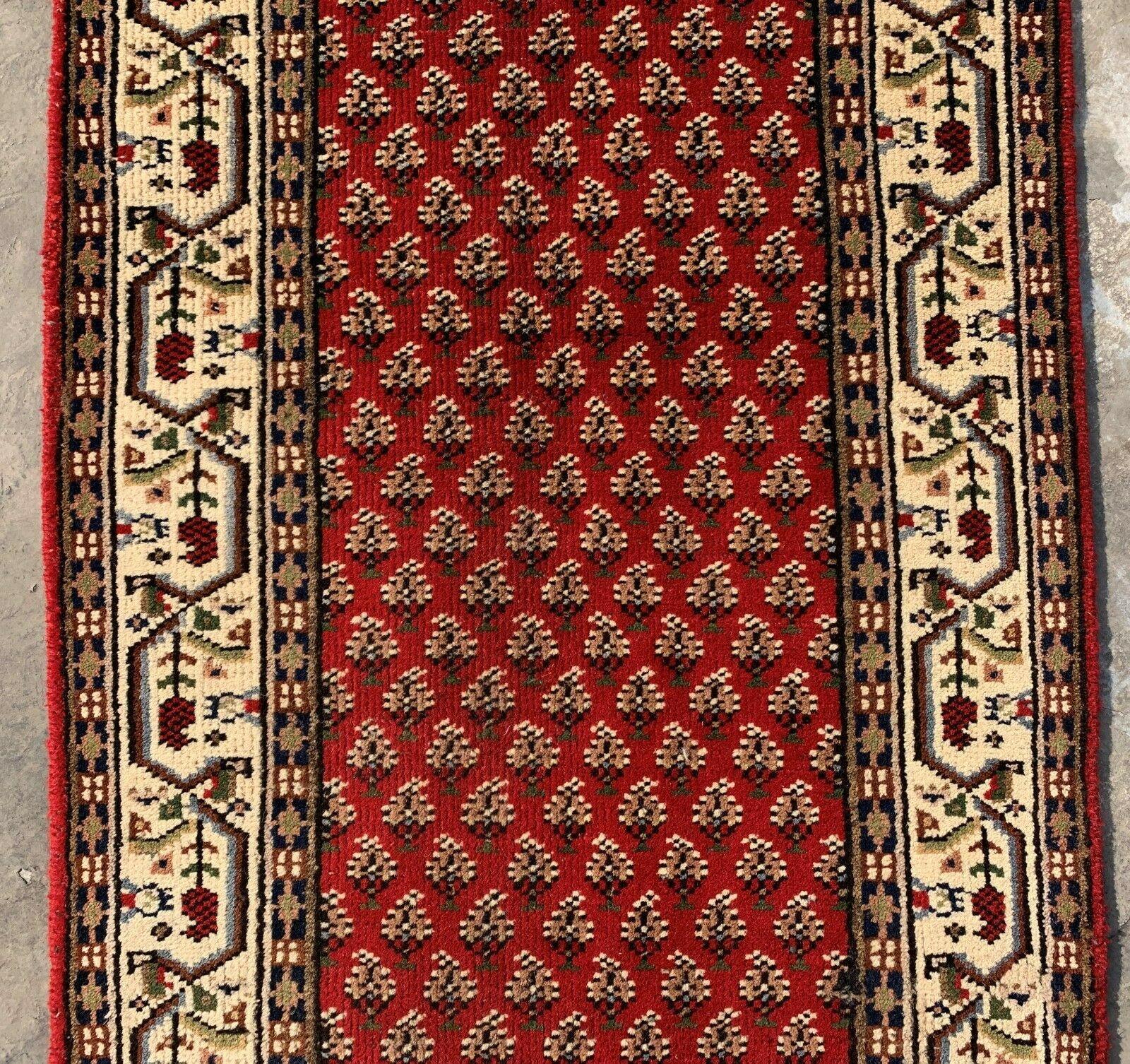 Hand Knotted Vintage Badam Gul Wool Area Rug 5x2 Ft