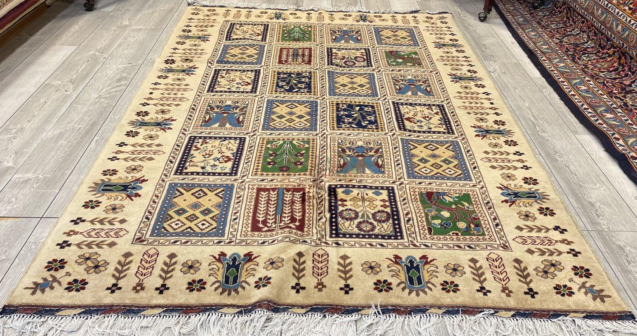 5x7 Hand-knotted Wool Rug I Afghani Bakhtiari