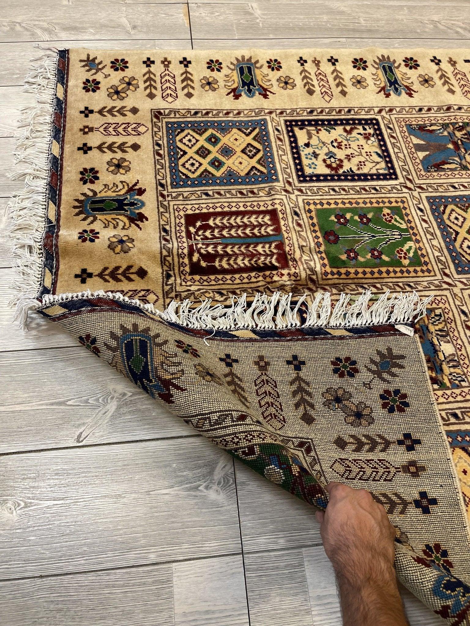 5x7 Hand-knotted Wool Rug I Afghani Bakhtiari