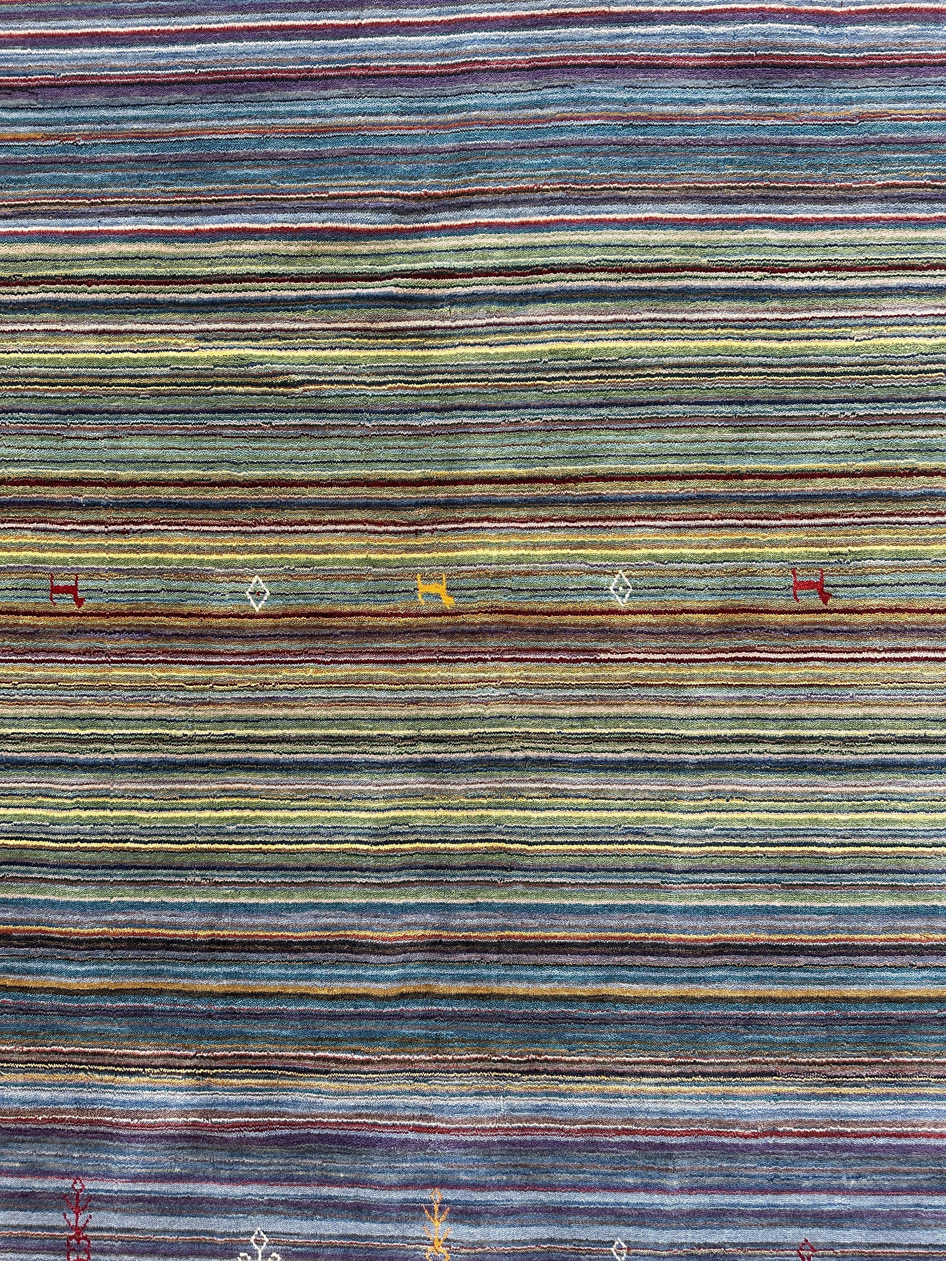 Hand-Woven Indo-Gabbeh Rug 4’10” x 6’10”