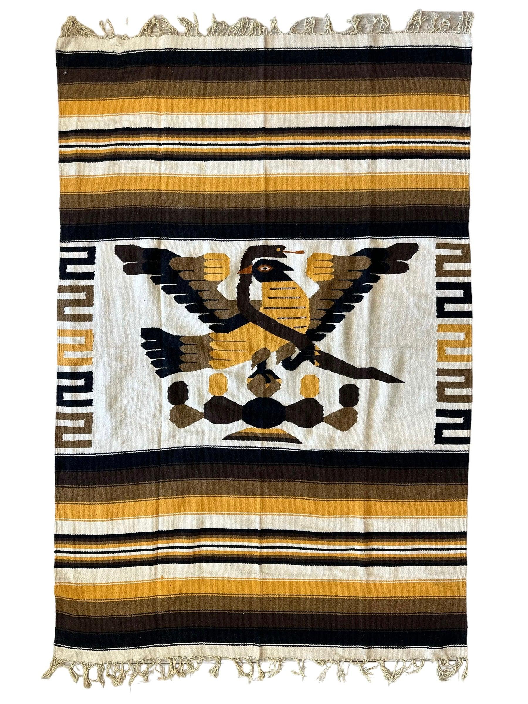 Hand Woven Mexican Kilim Rug 4’4” x 6’6”