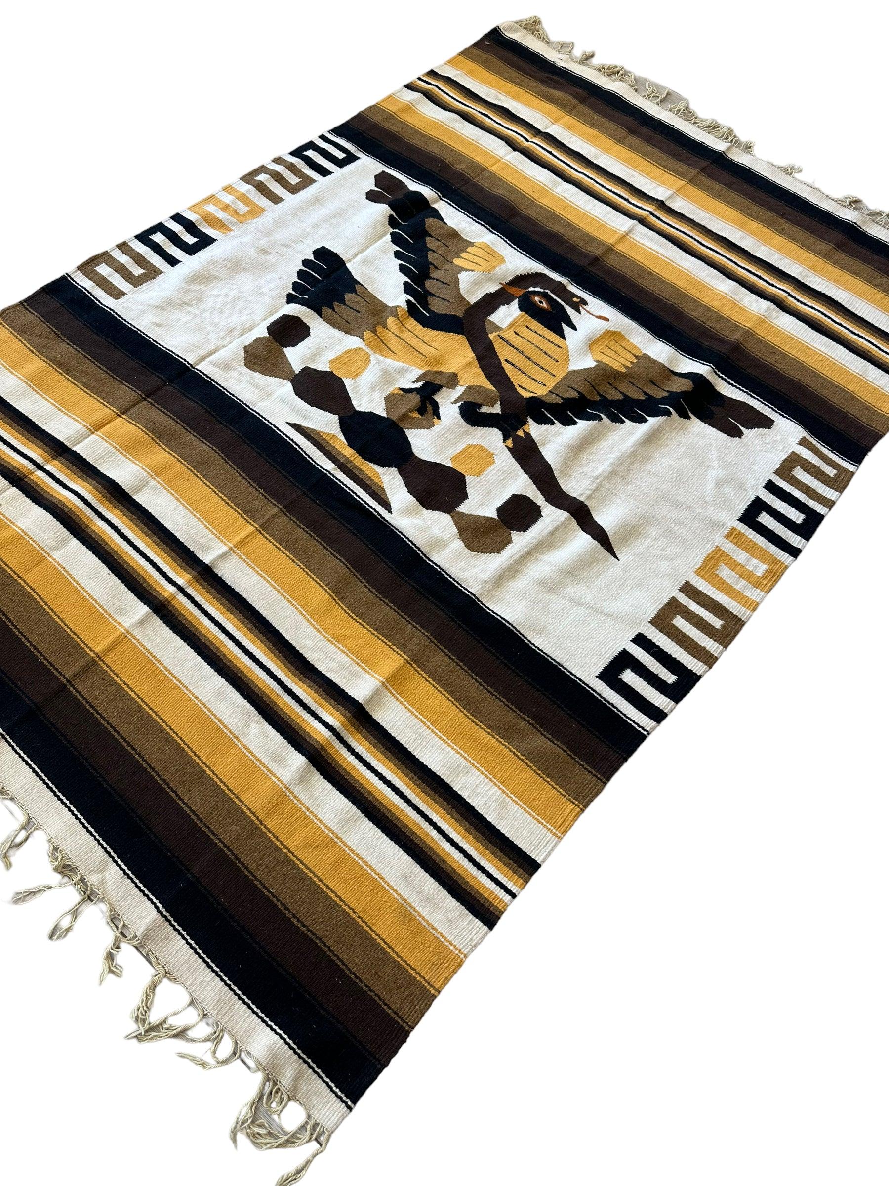 Hand Woven Mexican Kilim Rug 4’4” x 6’6”