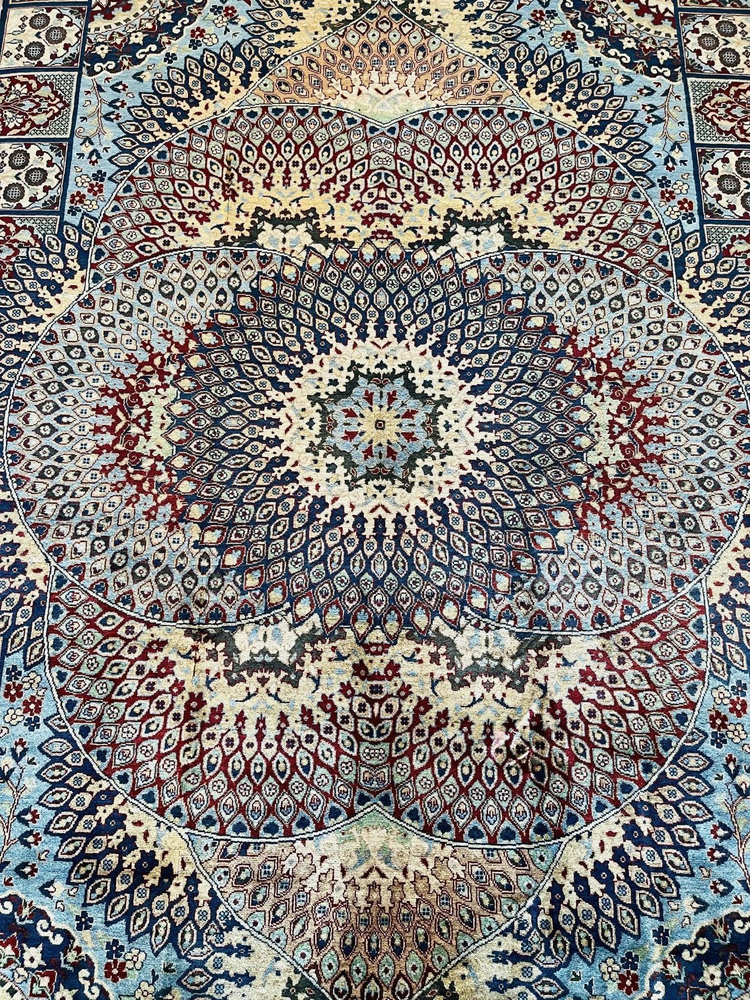 Handmade afghani gumbad area rug 7x10 ft