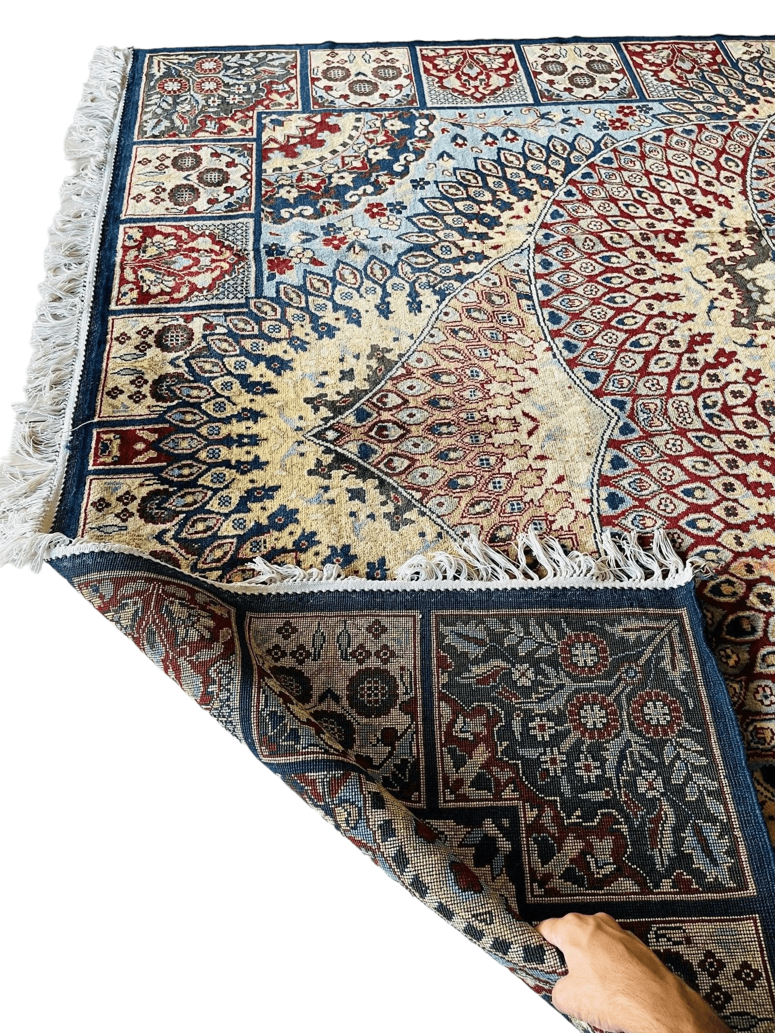 Handmade afghani gumbad area rug 7x10 ft