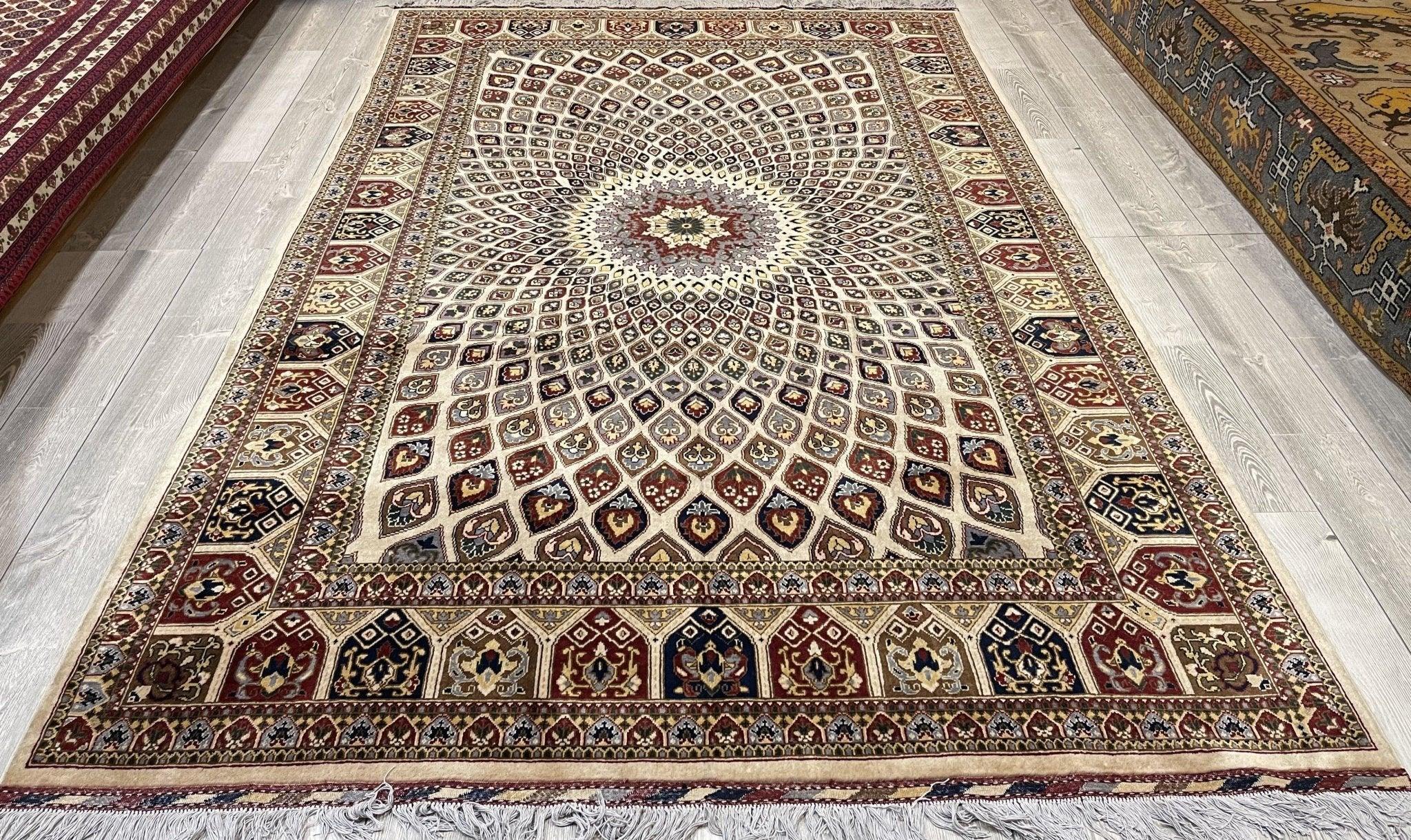 Handmade Afghani Gumbad Area Rug 7x10 ft