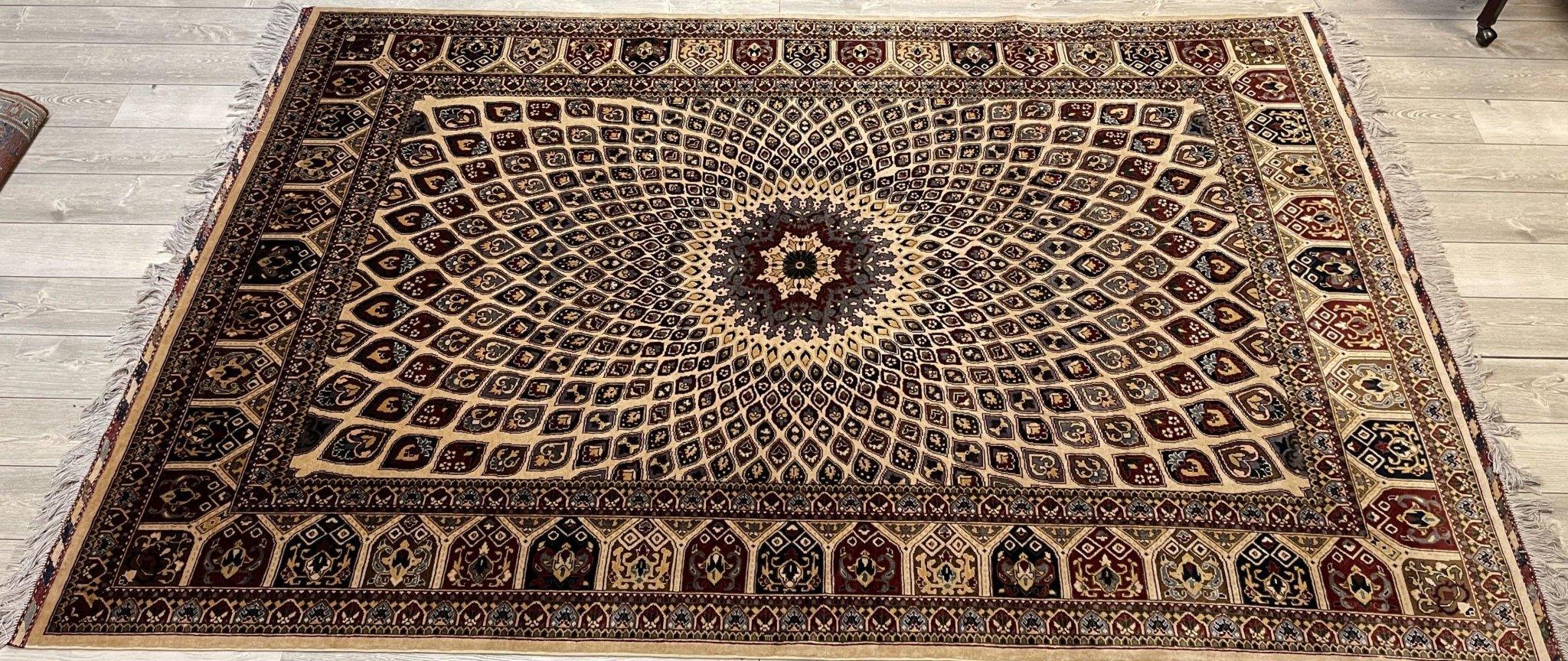 Handmade Afghani Gumbad Area Rug 7x10 ft