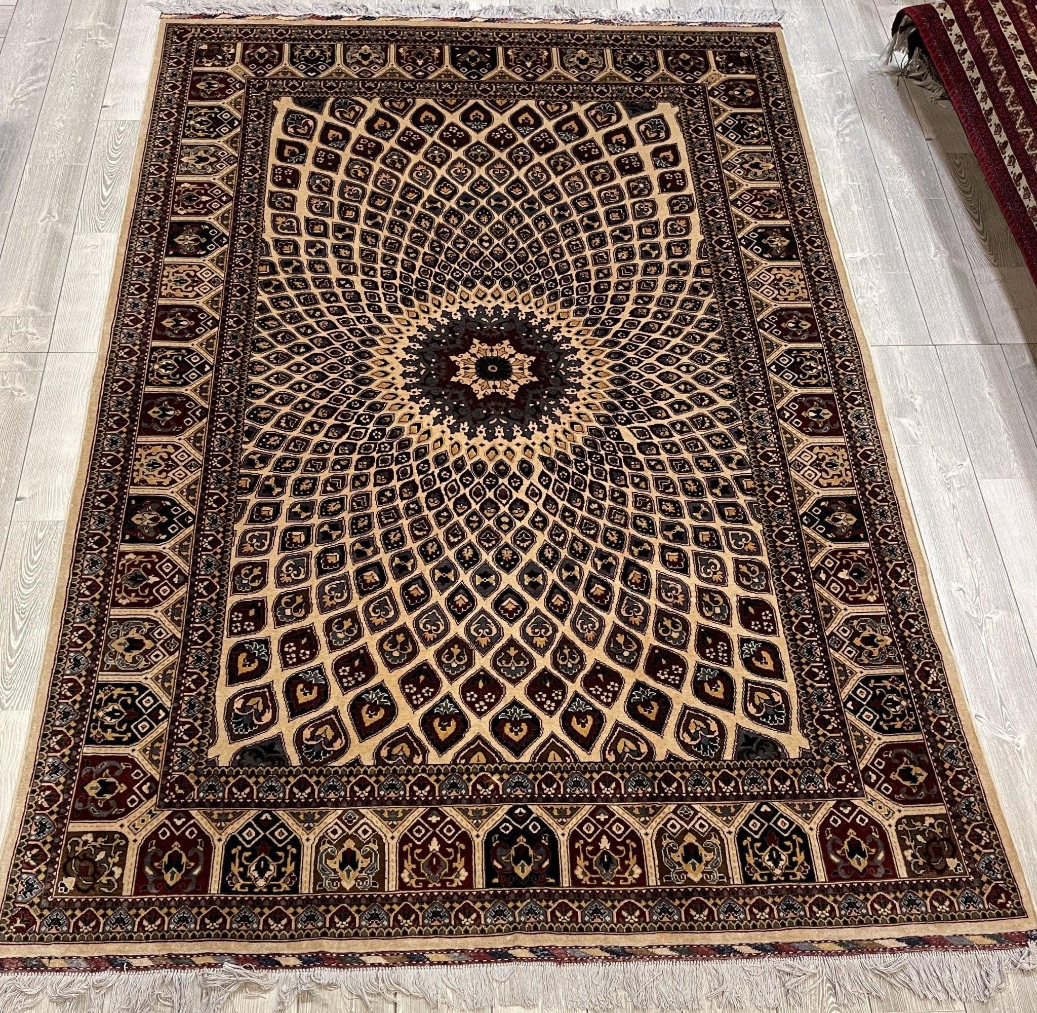 Handmade Afghani Gumbad Area Rug 7x10 ft