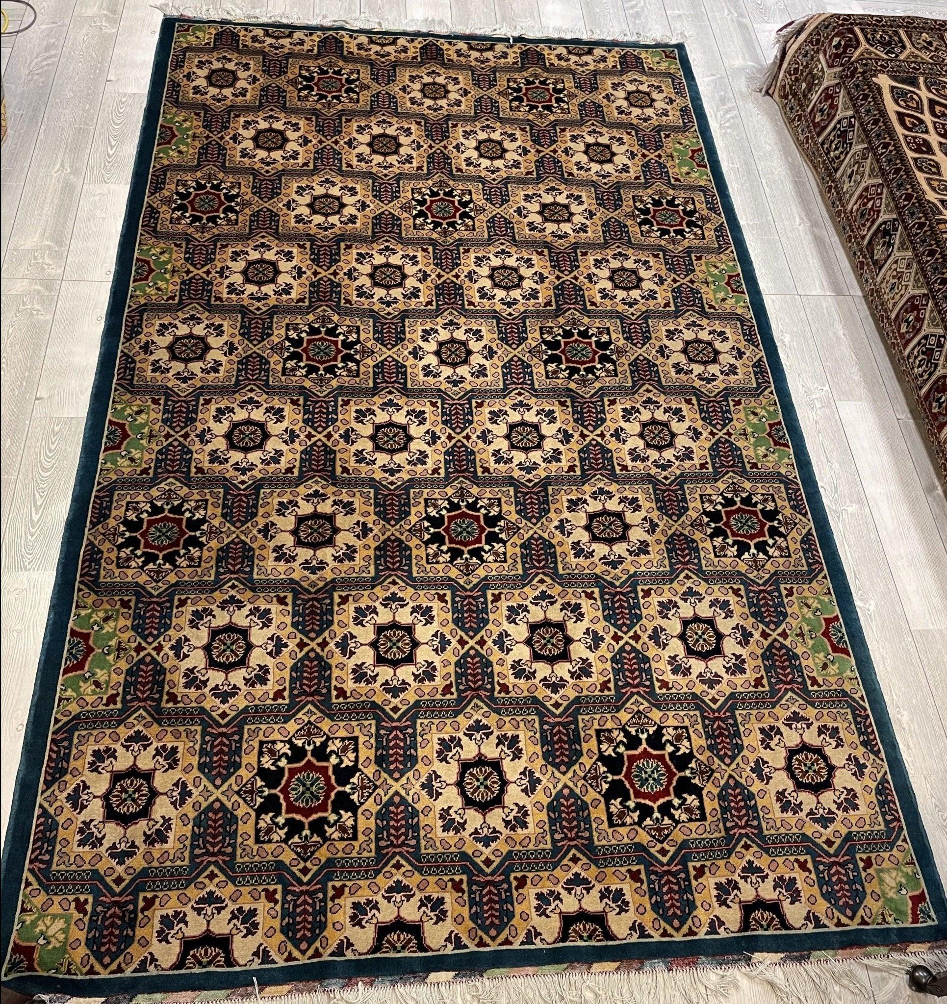 Handmade Afghani Satranji Area Rug 7x10 ft