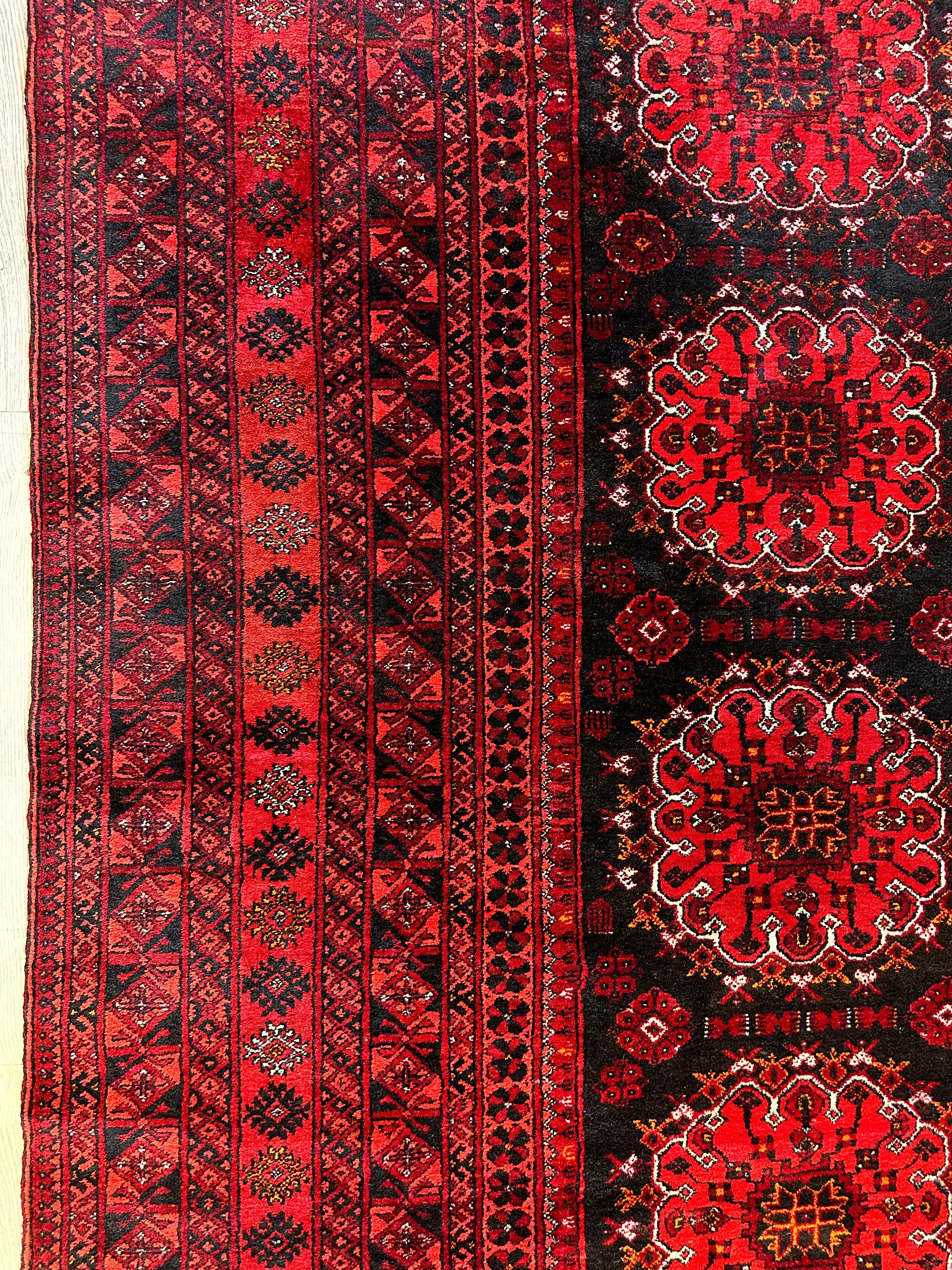 Handmade Afghani Turkoman Area Rug 7’2” x 9’6”