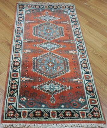 Handmade Beautifull Kazak Runner Rug 2x4 Ft