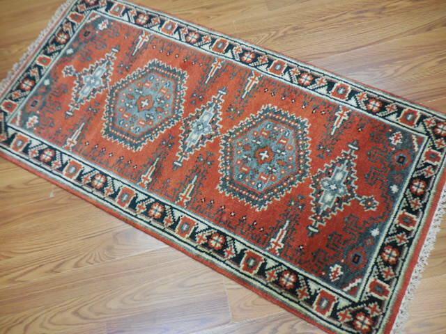 Handmade Beautifull Kazak Runner Rug 2x4 Ft