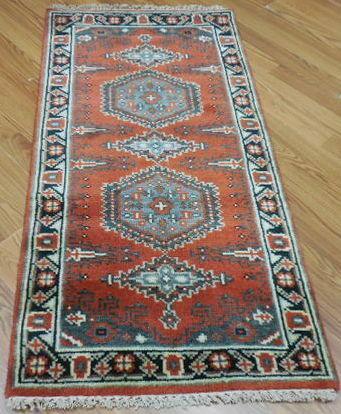 Handmade Beautifull Kazak Runner Rug 2x4 Ft