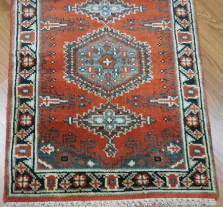 Handmade Beautifull Kazak Runner Rug 2x4 Ft