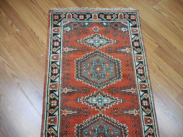 Handmade Beautifull Kazak Runner Rug 2x4 Ft