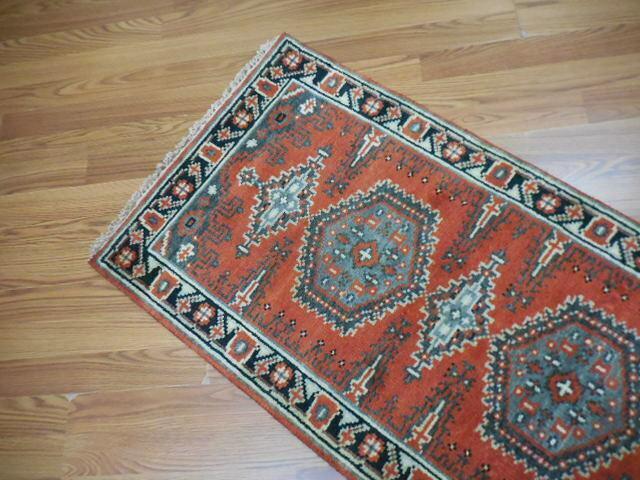 Handmade Beautifull Kazak Runner Rug 2x4 Ft