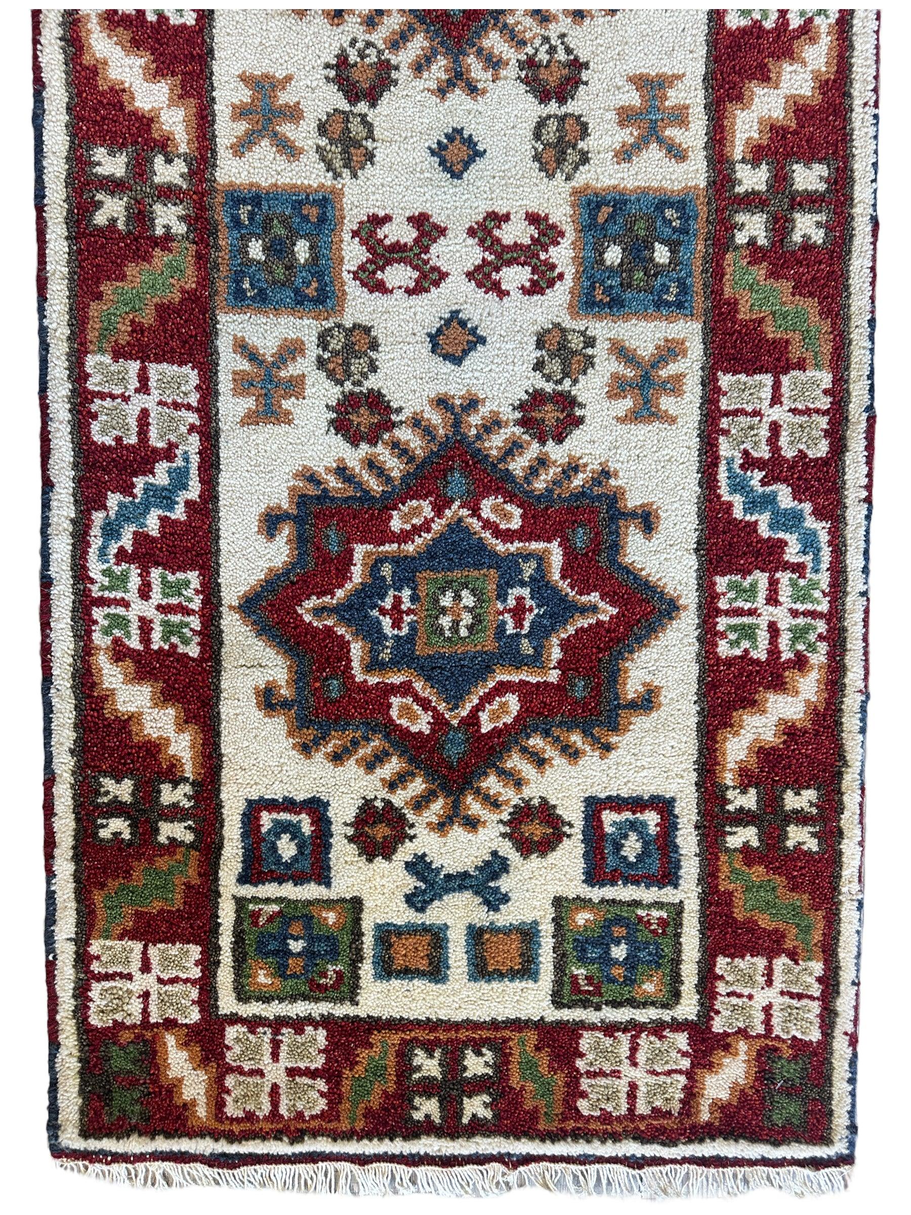 Handmade Indo-Kazak Runner Rug 2’2” x 6’10”