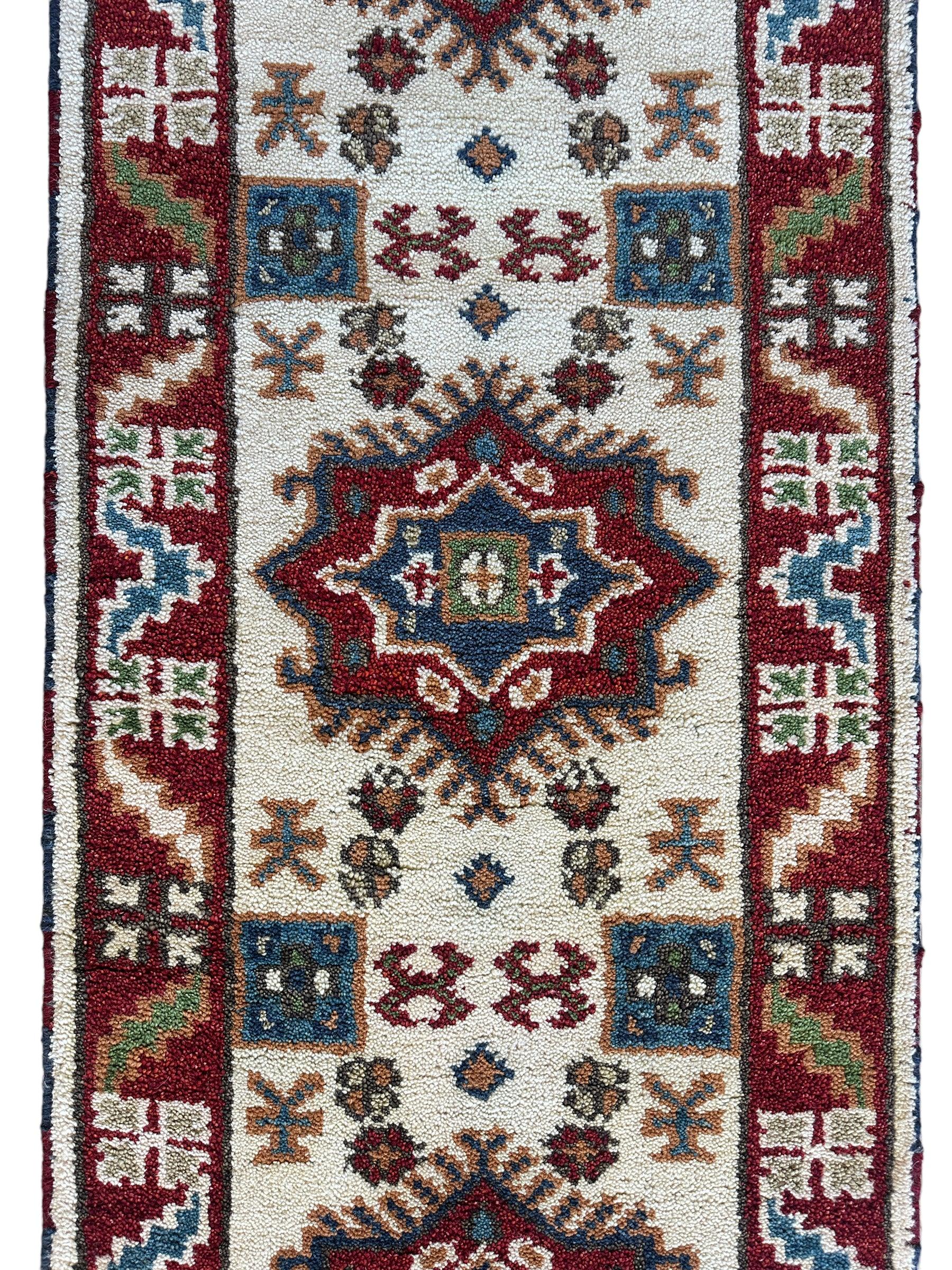 Handmade Indo-Kazak Runner Rug 2’2” x 6’10”