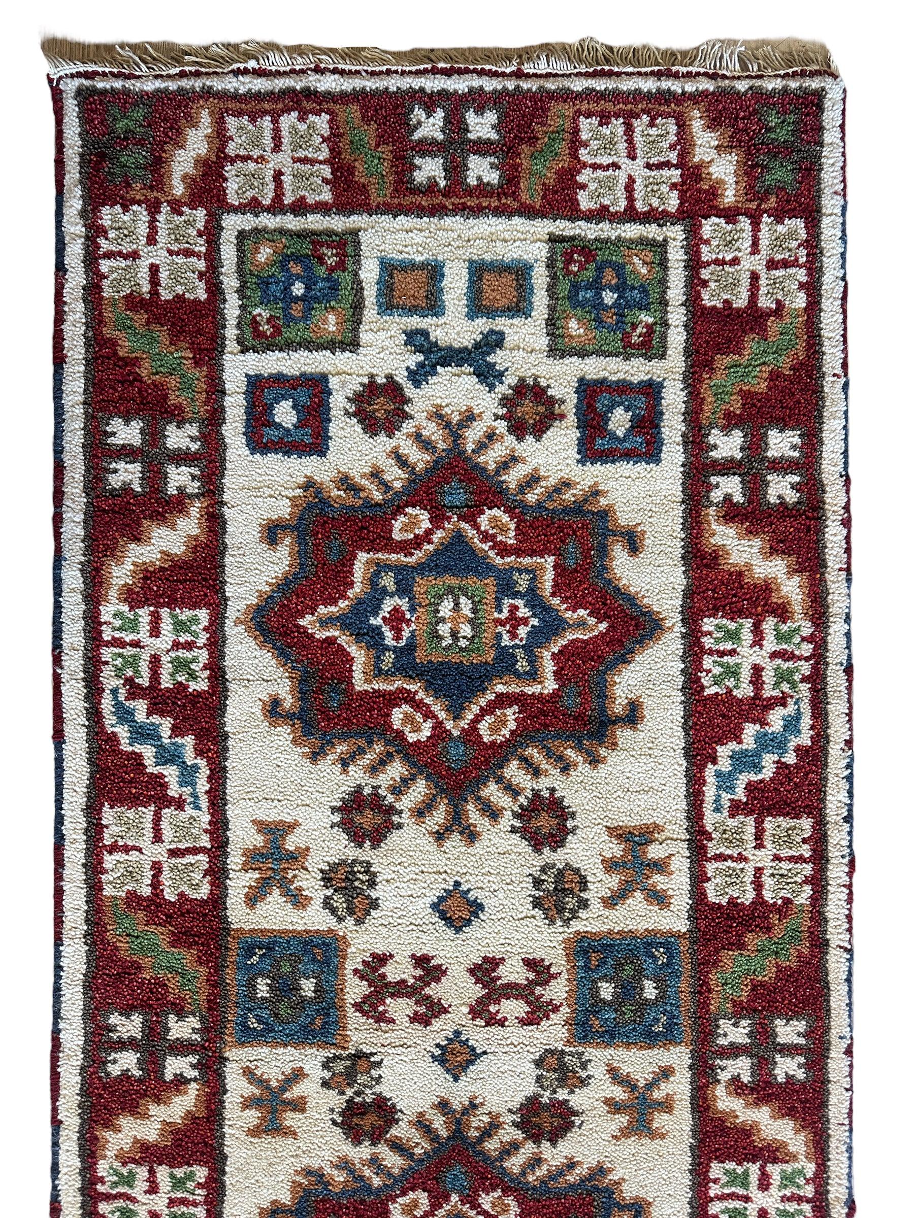 Handmade Indo-Kazak Runner Rug 2’2” x 6’10”