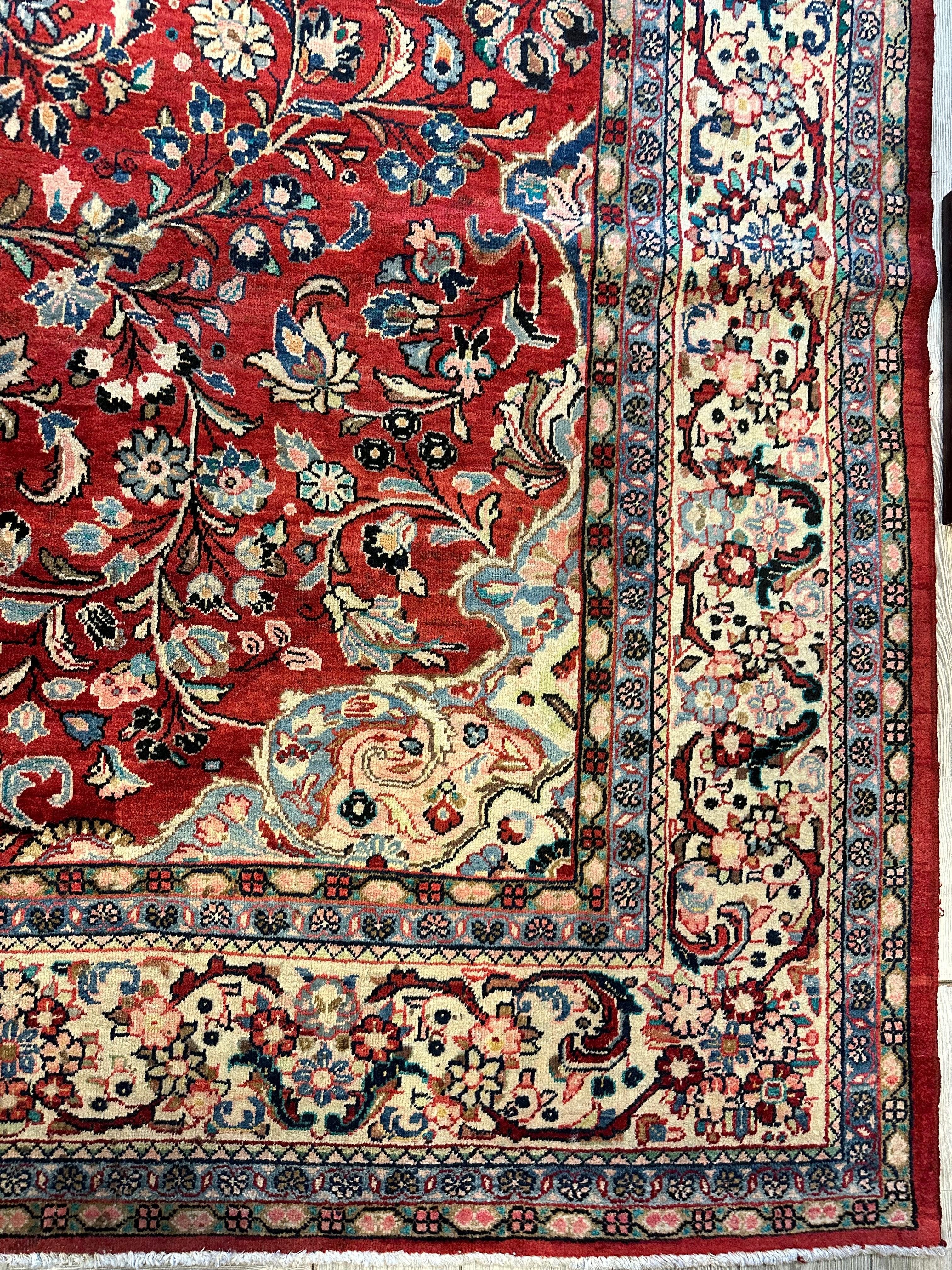 Handmade One-of-a-Kind Persian Mahal Rug - 10'4” x 14'