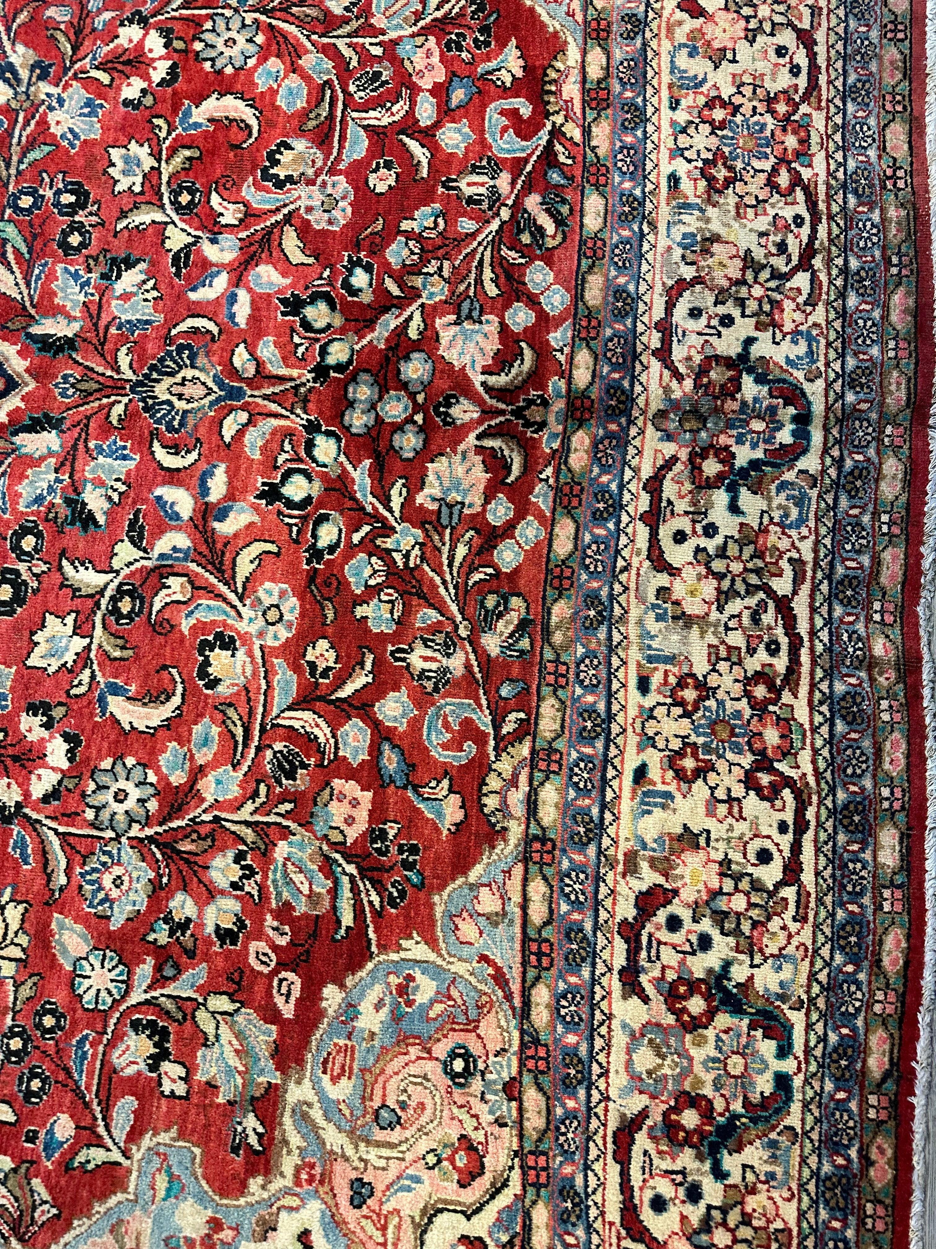 Handmade One-of-a-Kind Persian Mahal Rug - 10'4” x 14'