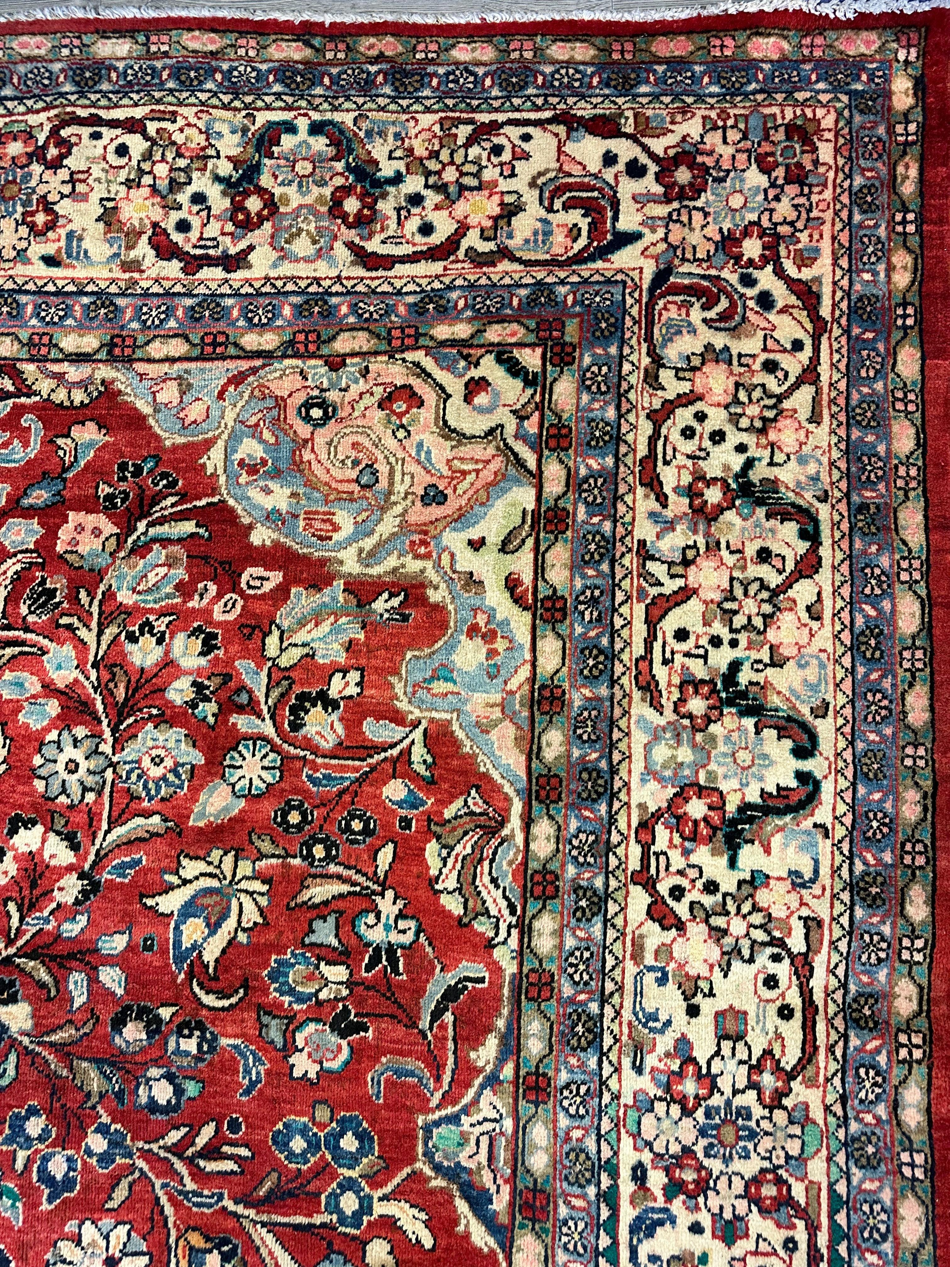 Handmade One-of-a-Kind Persian Mahal Rug - 10'4” x 14'