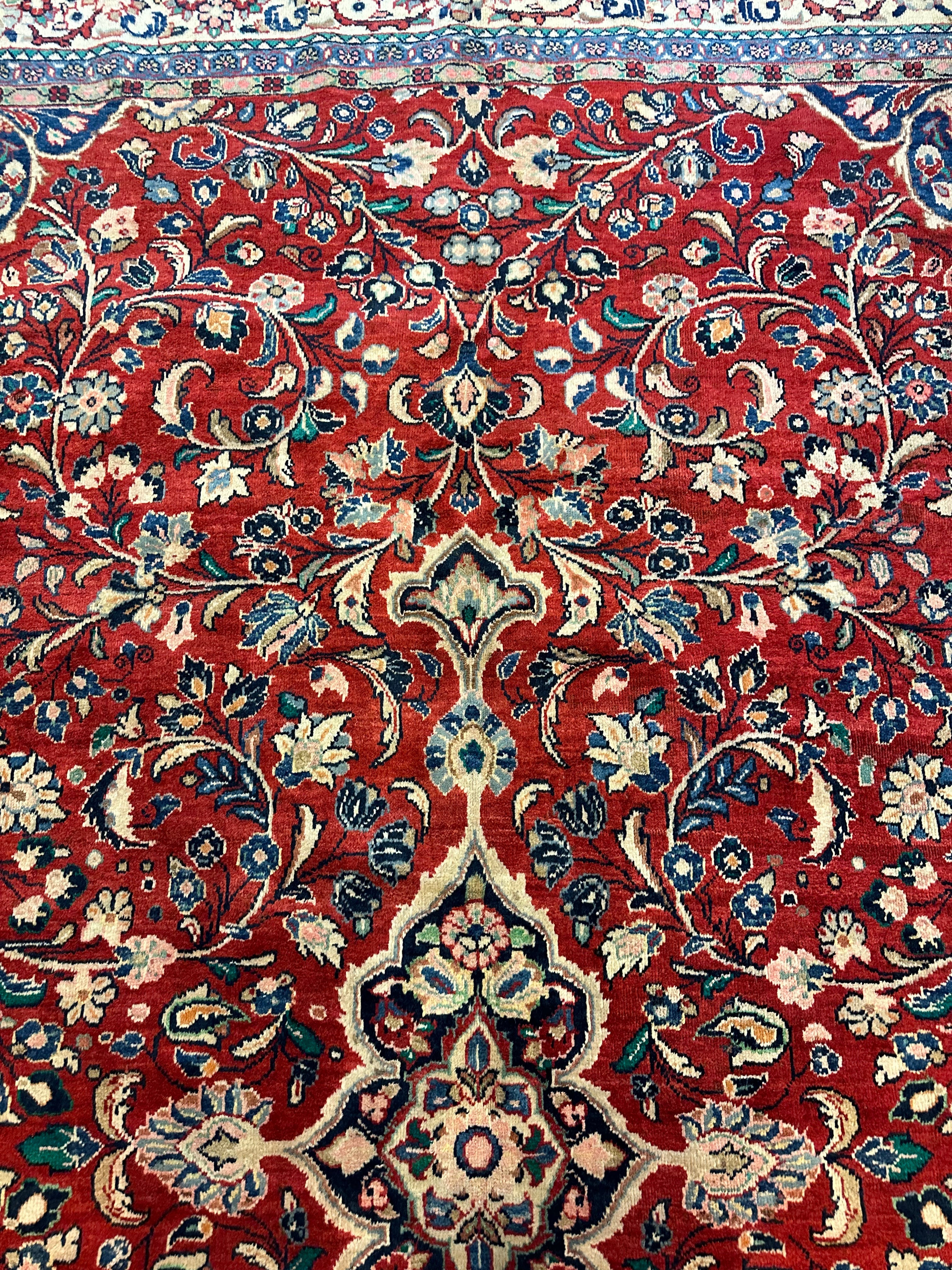 Handmade One-of-a-Kind Persian Mahal Rug - 10'4” x 14'