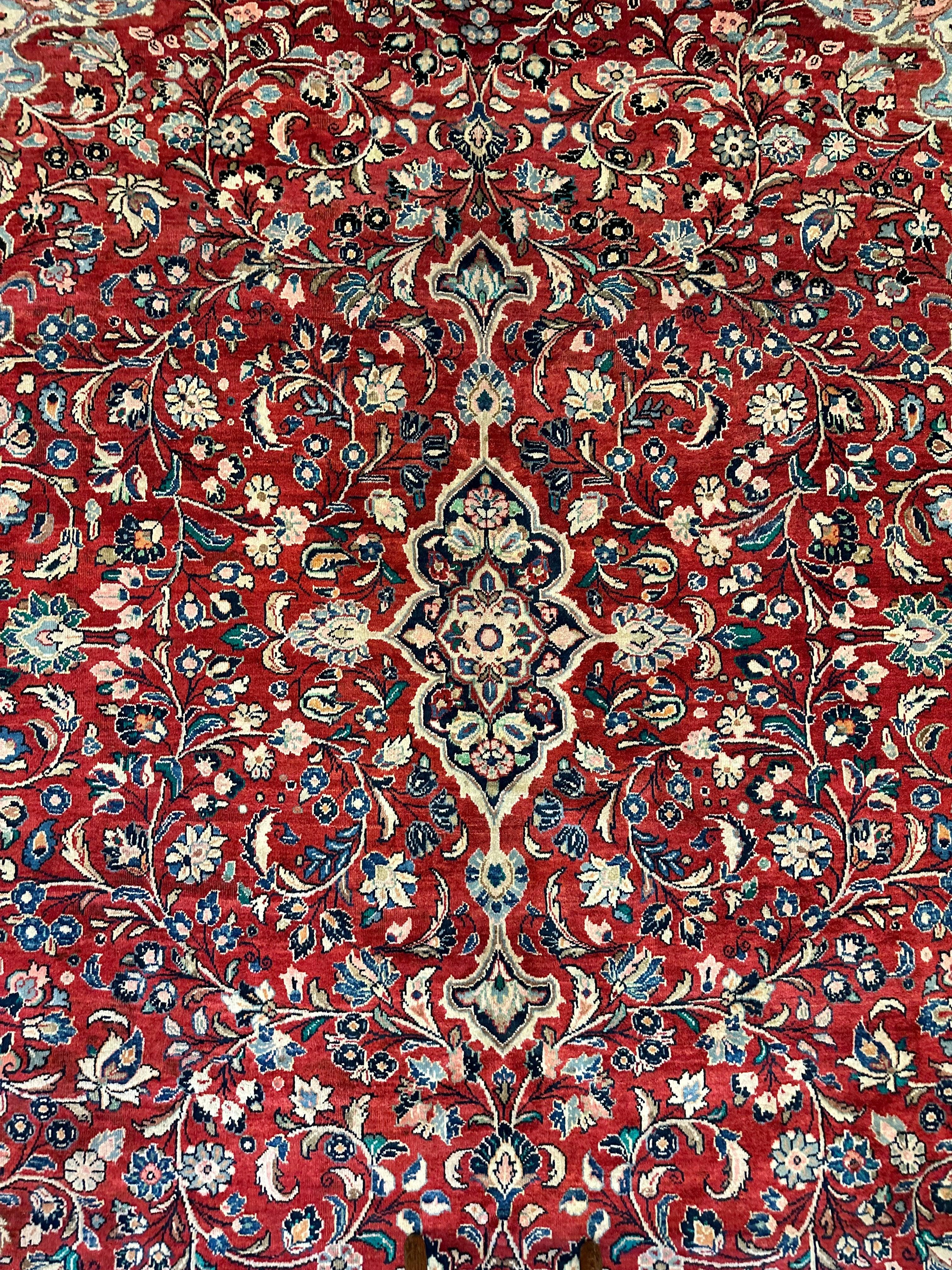 Handmade One-of-a-Kind Persian Mahal Rug - 10'4” x 14'