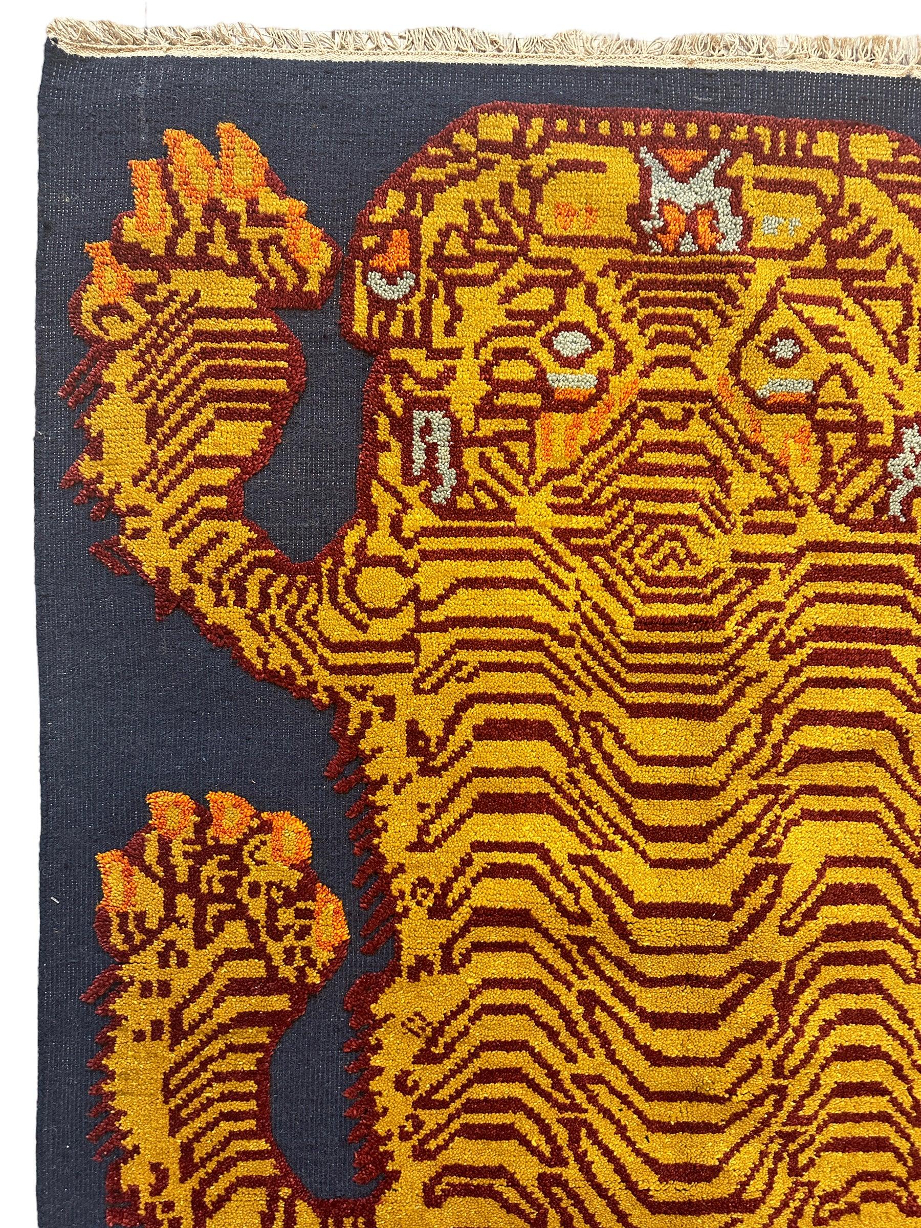 Handmade Pictorial (Tiger) Rug 4 x 6