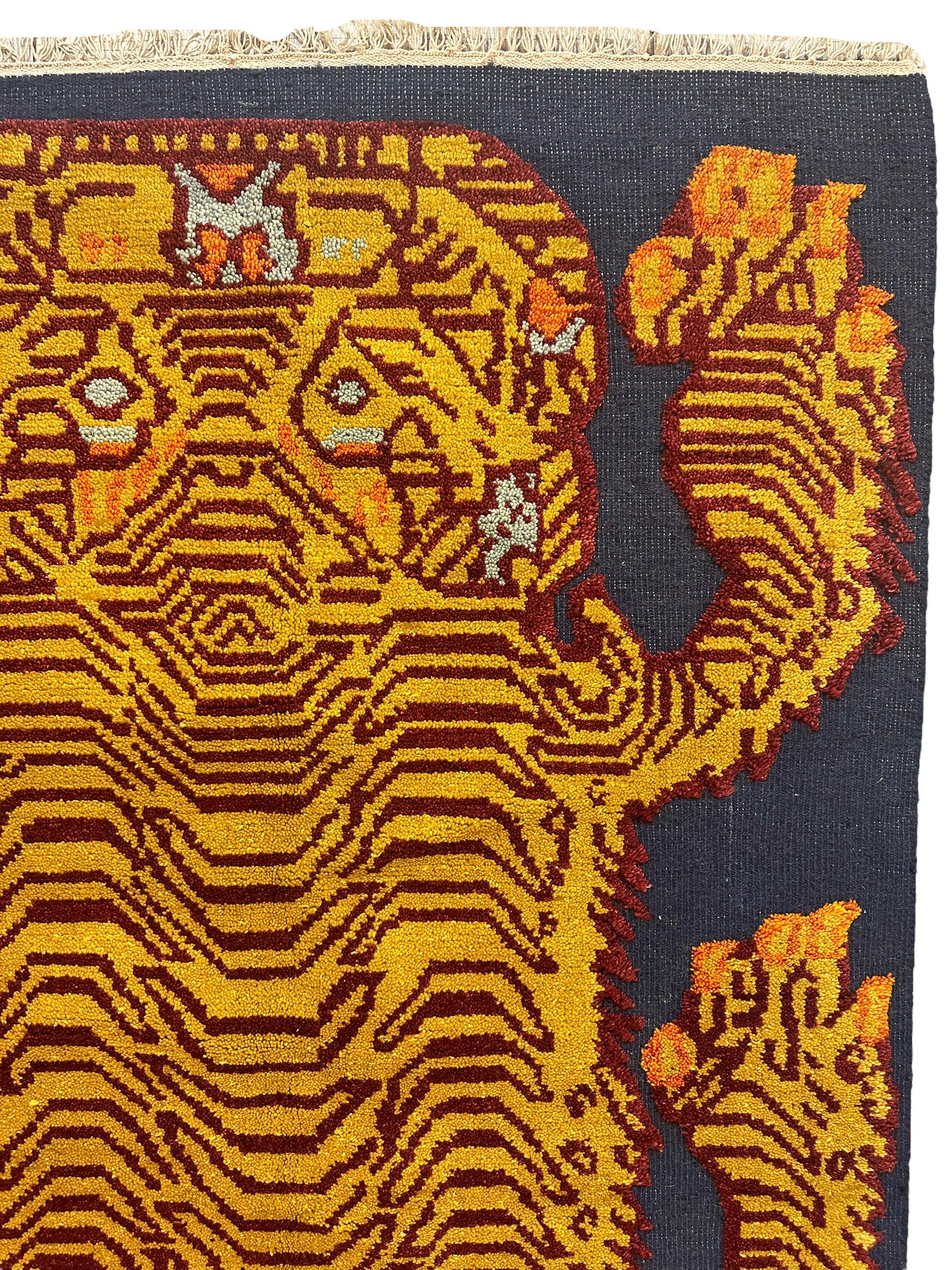 Handmade Pictorial (Tiger) Rug 4 x 6