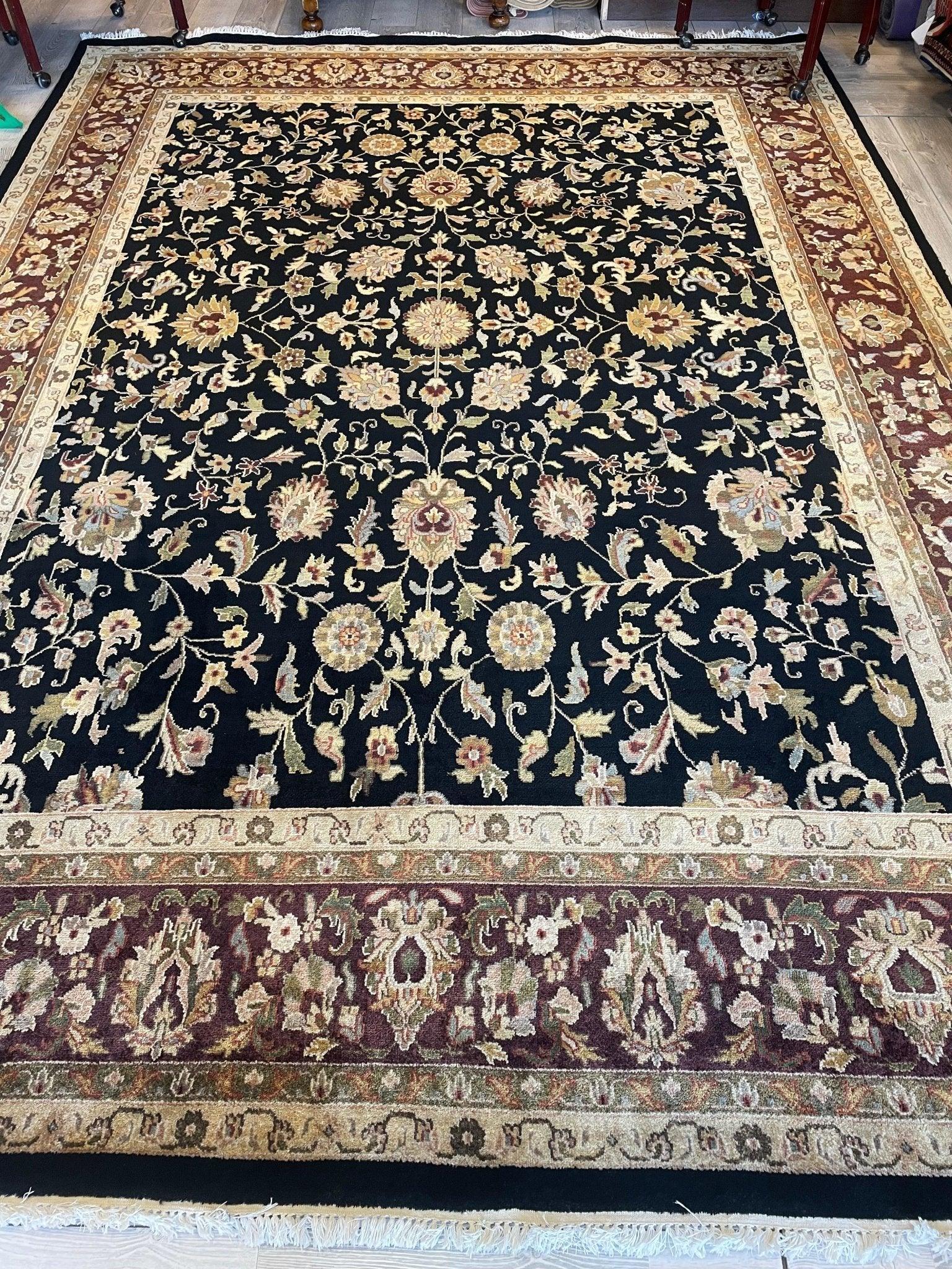 Handmade Room Size Floral Agra Area Rug 9x12 Ft