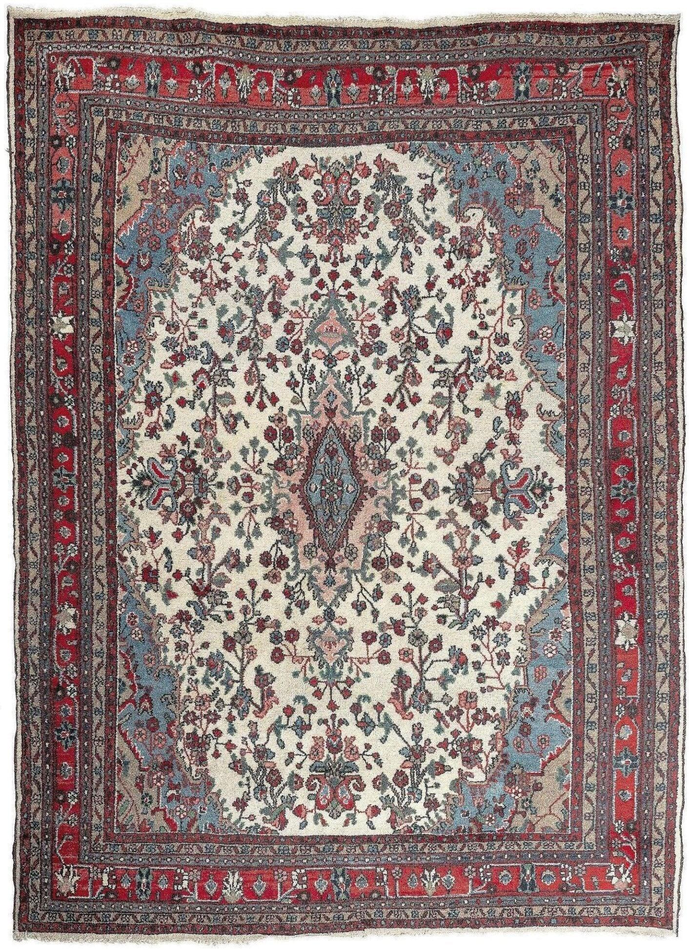 Handmade Room Size Isfahan Area Rug 11’8” x 8'7''