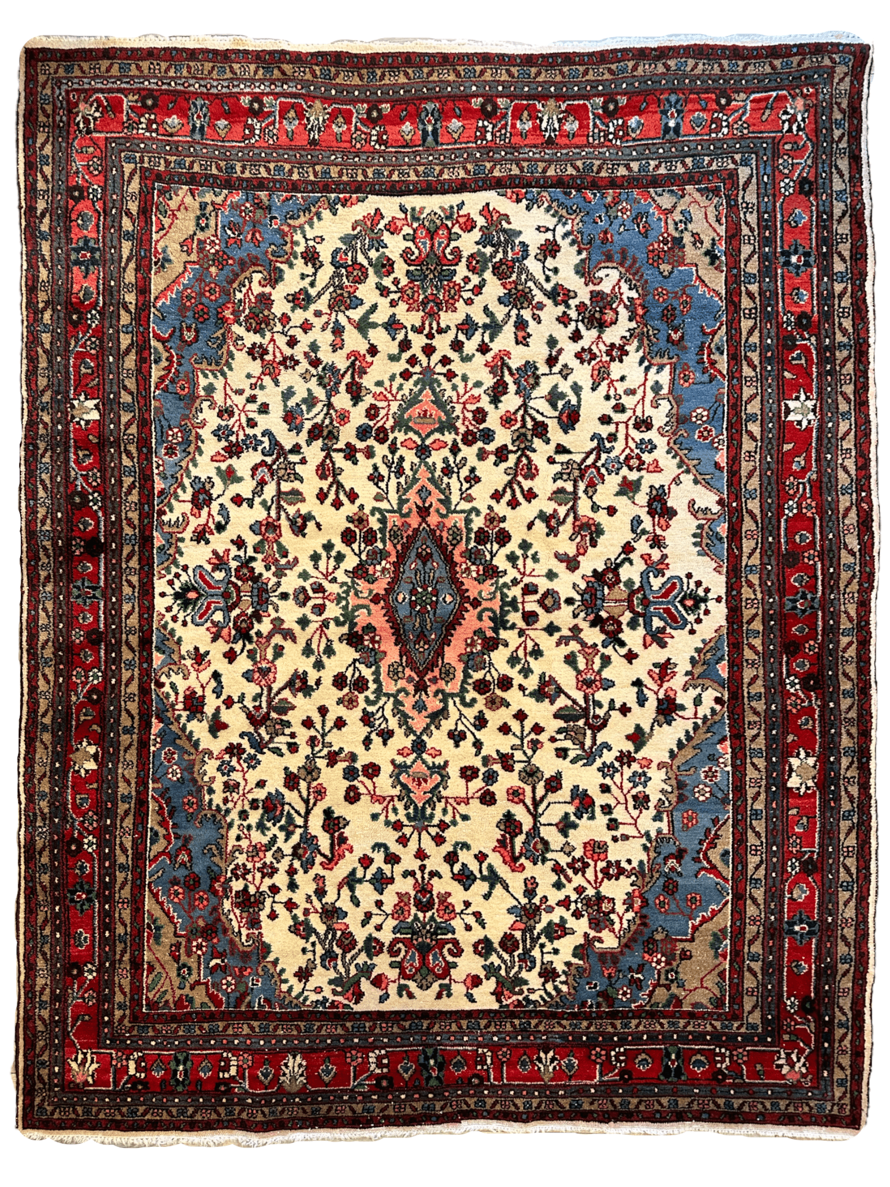 Handmade Room Size Isfahan Area Rug 11’8” x 8'7''