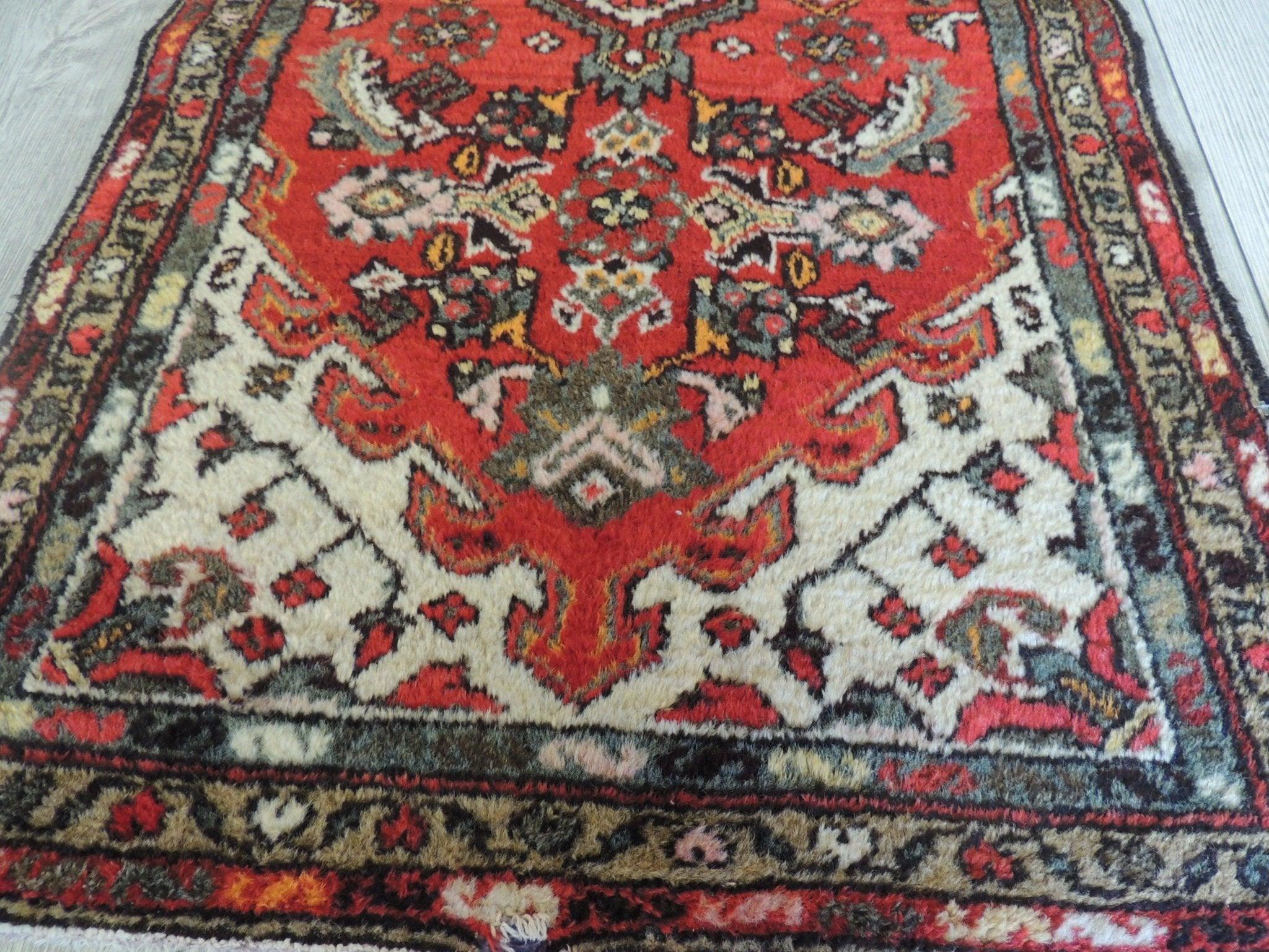 Handmade Small Vintage Hamadan Rug 2'3''x4 ft