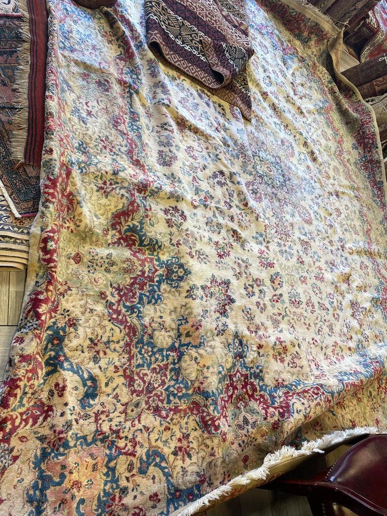 Handmade Vintage 1930's Kirman Rug 10x13 ft