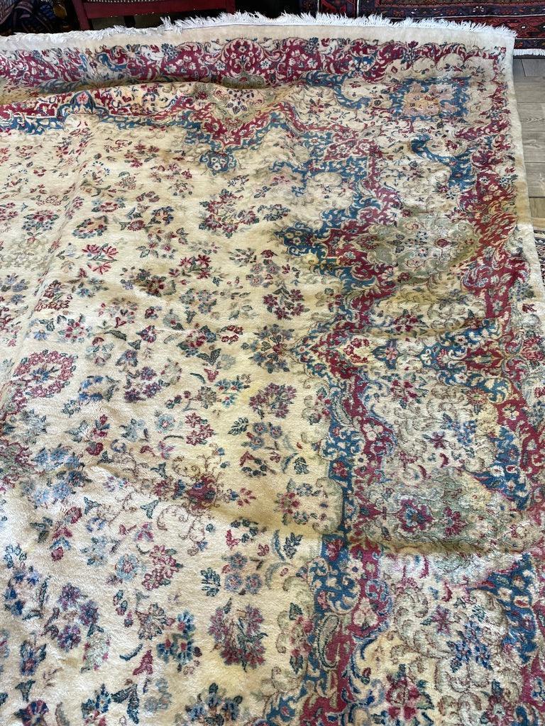 Handmade Vintage 1930's Kirman Rug 10x13 ft