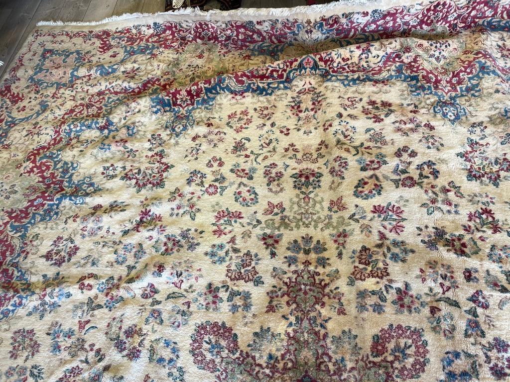 Handmade Vintage 1930's Kirman Rug 10x13 ft