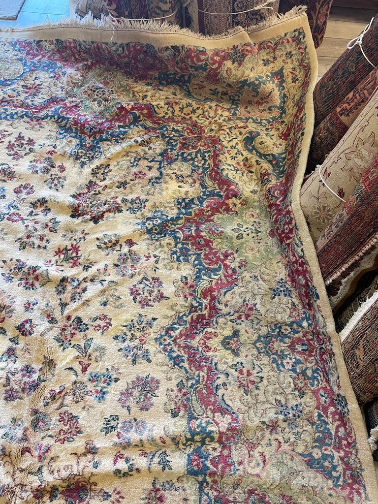 Handmade Vintage 1930's Kirman Rug 10x13 ft