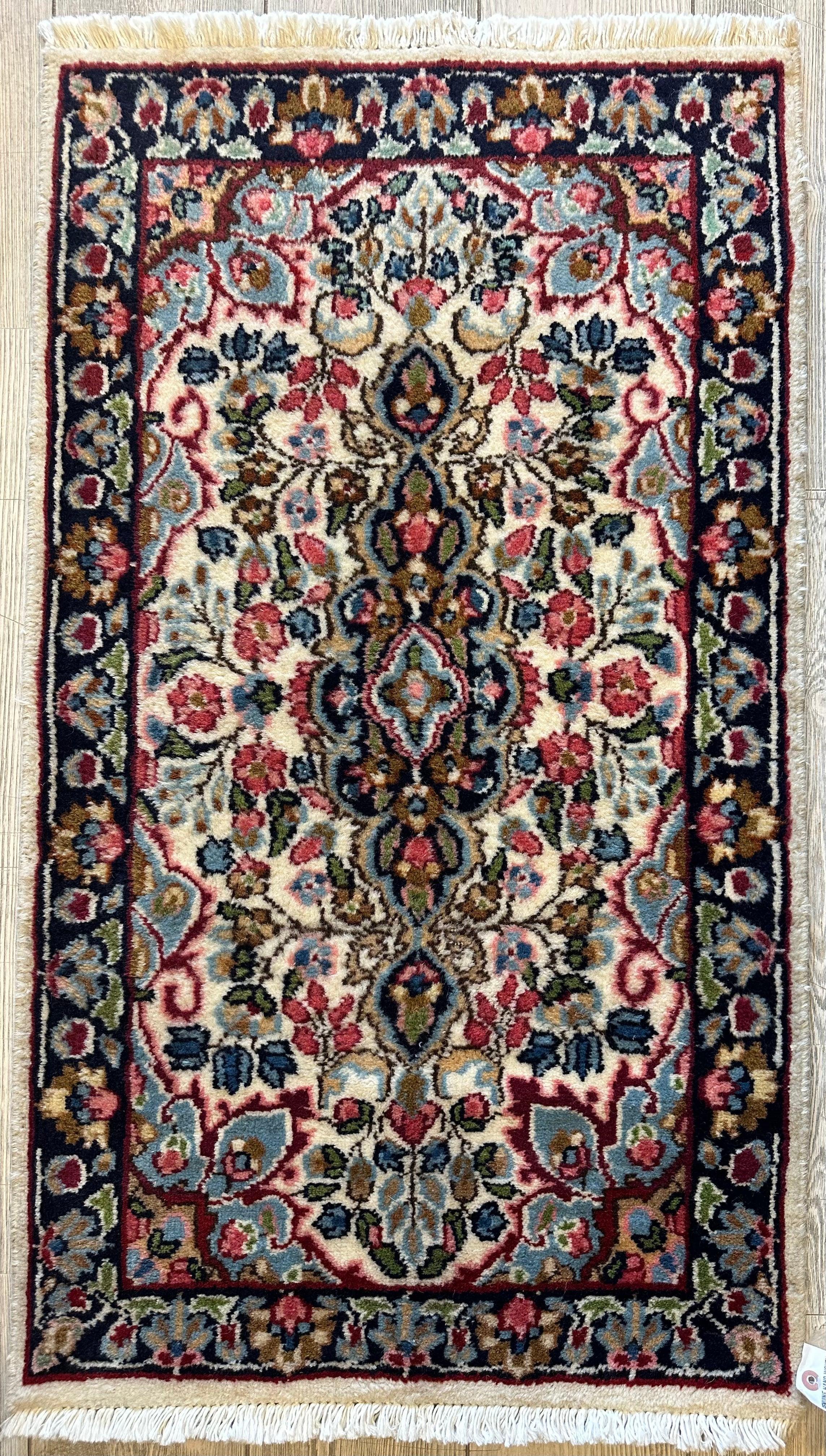 Handmade Vintage Small Kirman Rug 2’x3’8”